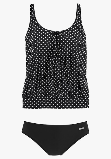 LASCANA Tankini ample - noir-blanc