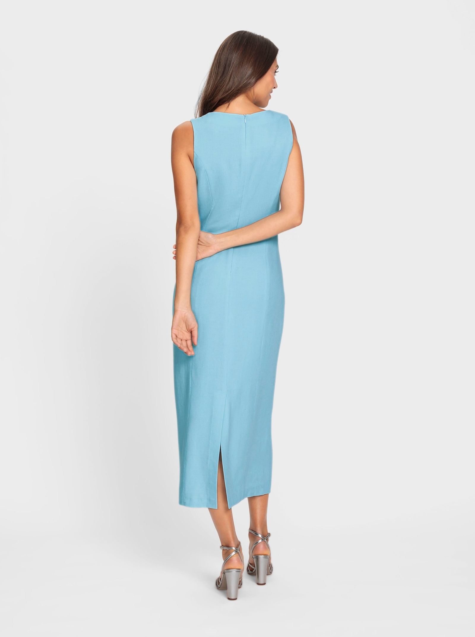 heine Cocktailkleid Struktur-Qualität mit Leinen - aqua