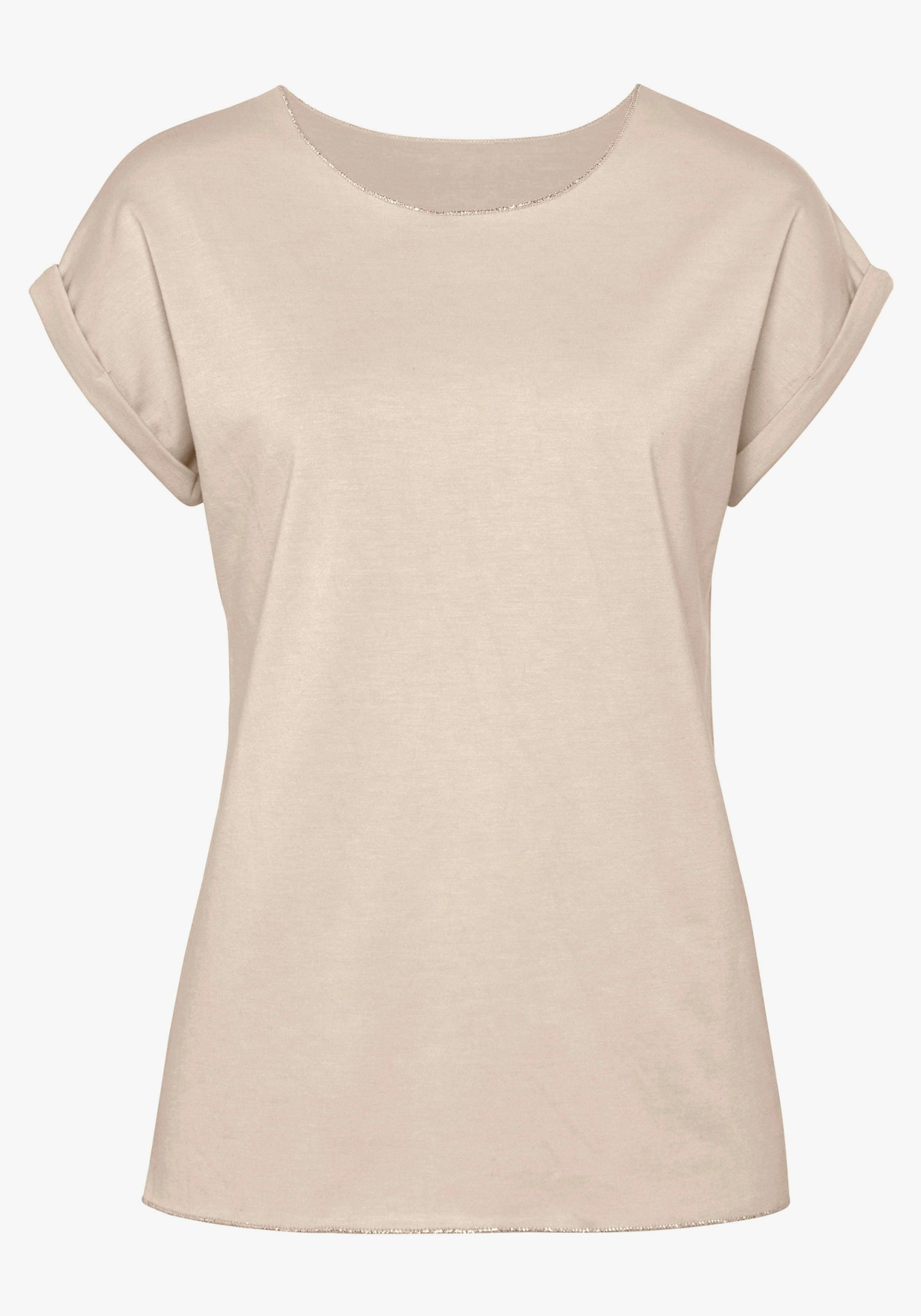 LASCANA Shirt met korte mouwen - beige