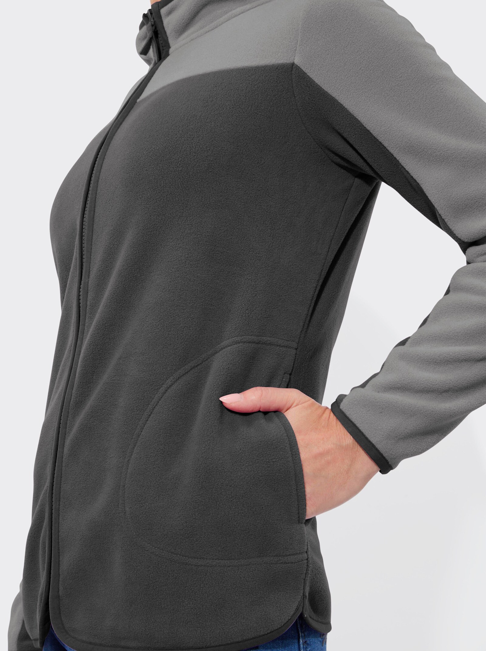 Fleecejacke mit Antipilling-Ausrüstung - anthrazit