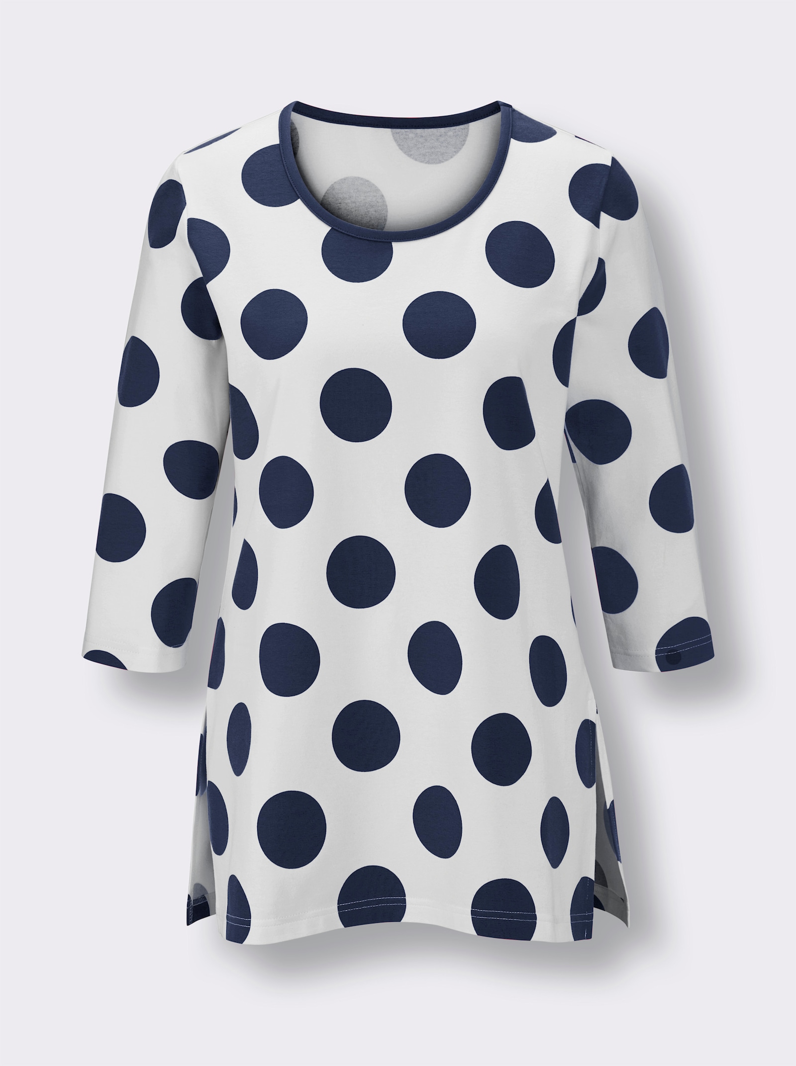 feel good T-shirt long - écru-marine