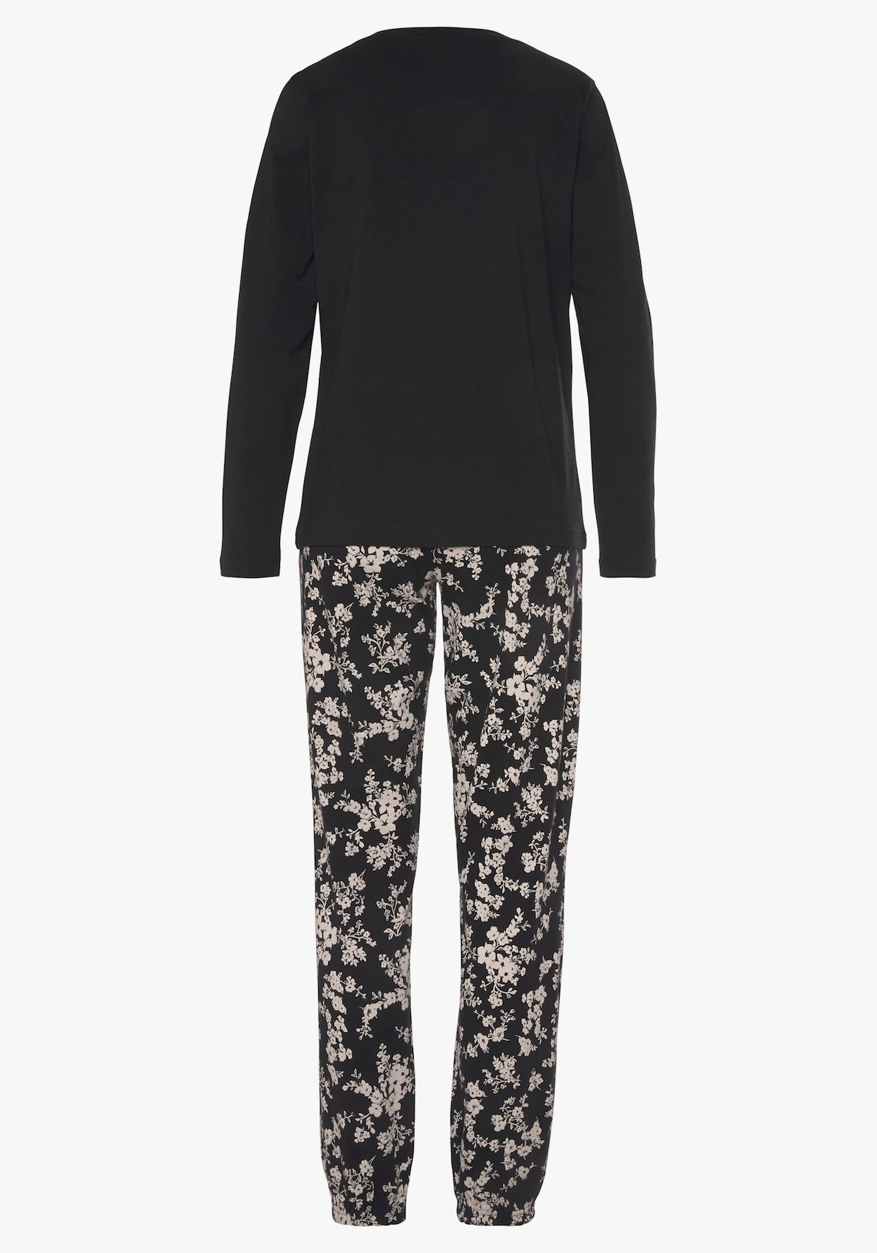 Vivance Dreams Pyjama - zwart/wit gebloemd