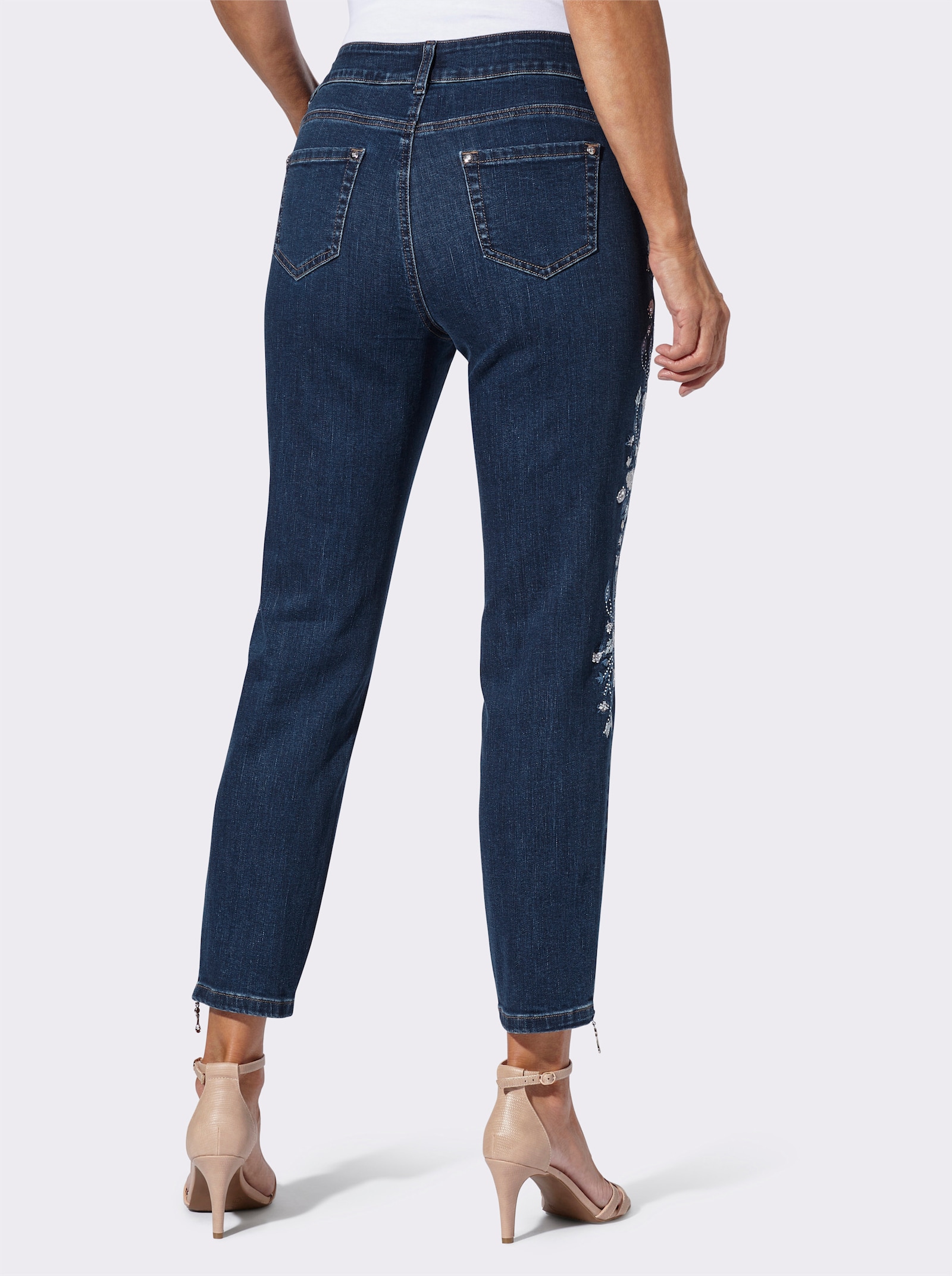 5-Pocket-Jeans mit Push-up-Effekt - blue-stone-washed