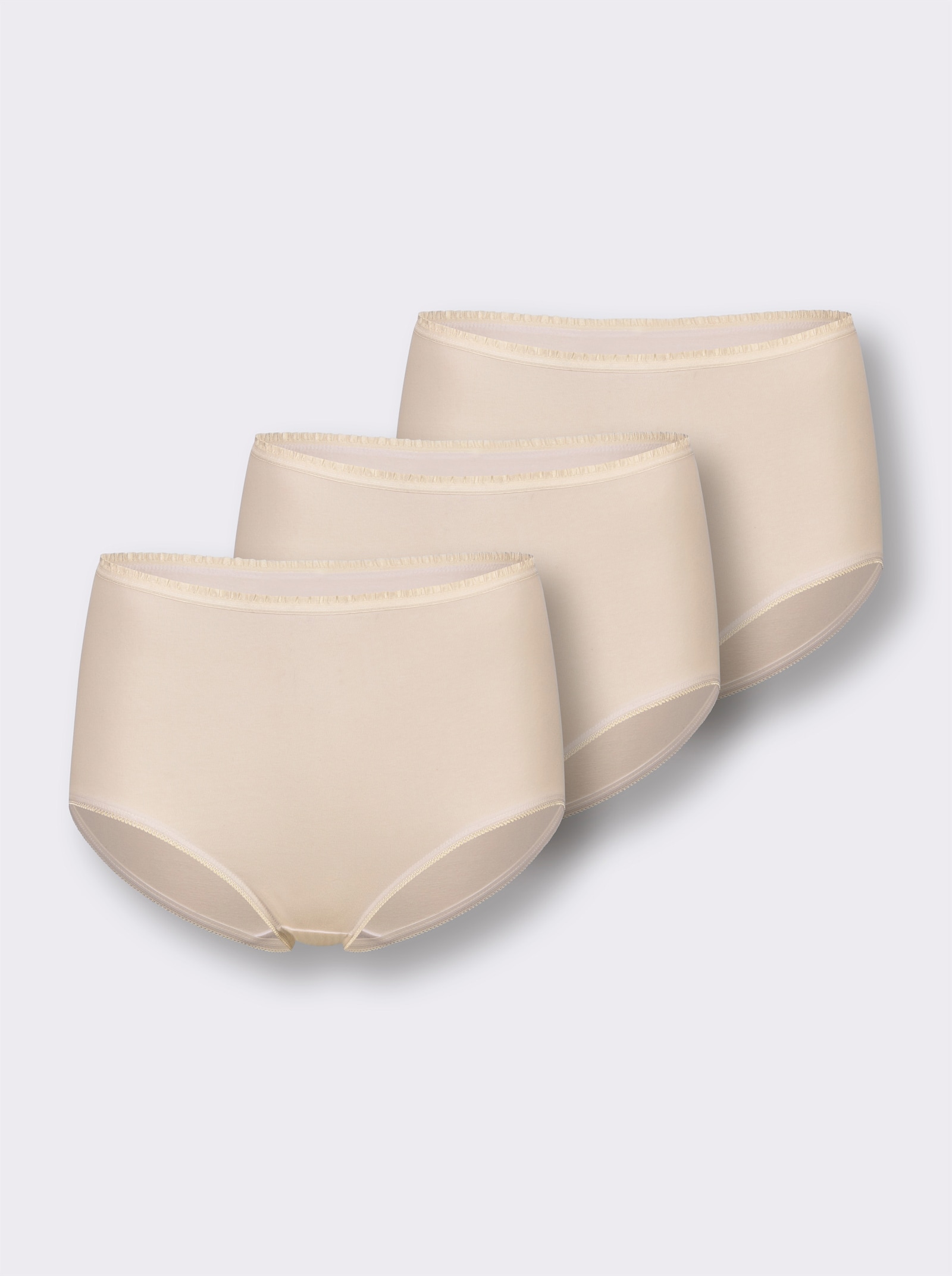 wäschepur Taillenslip im 3er-Pack - elfenbein
