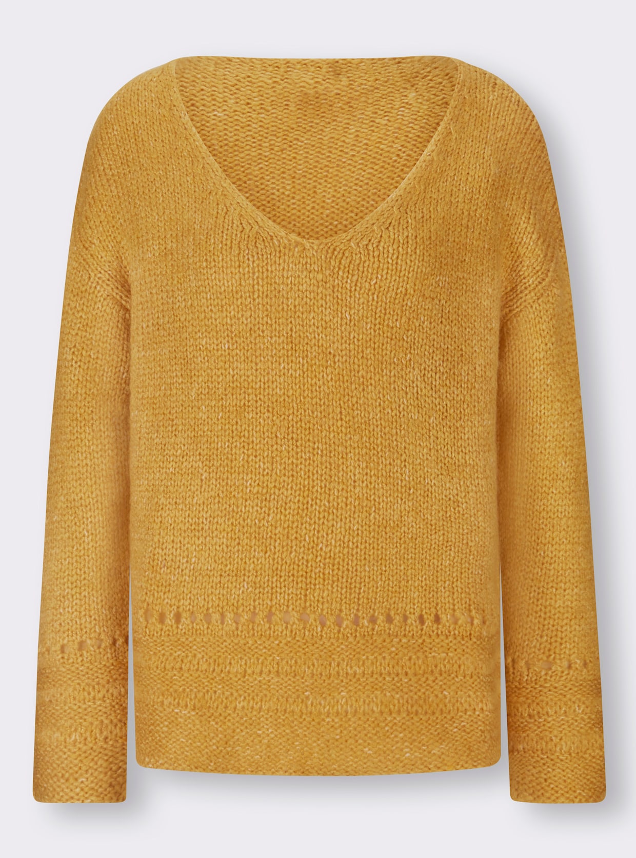 heine V-Ausschnitt-Pullover - ocker
