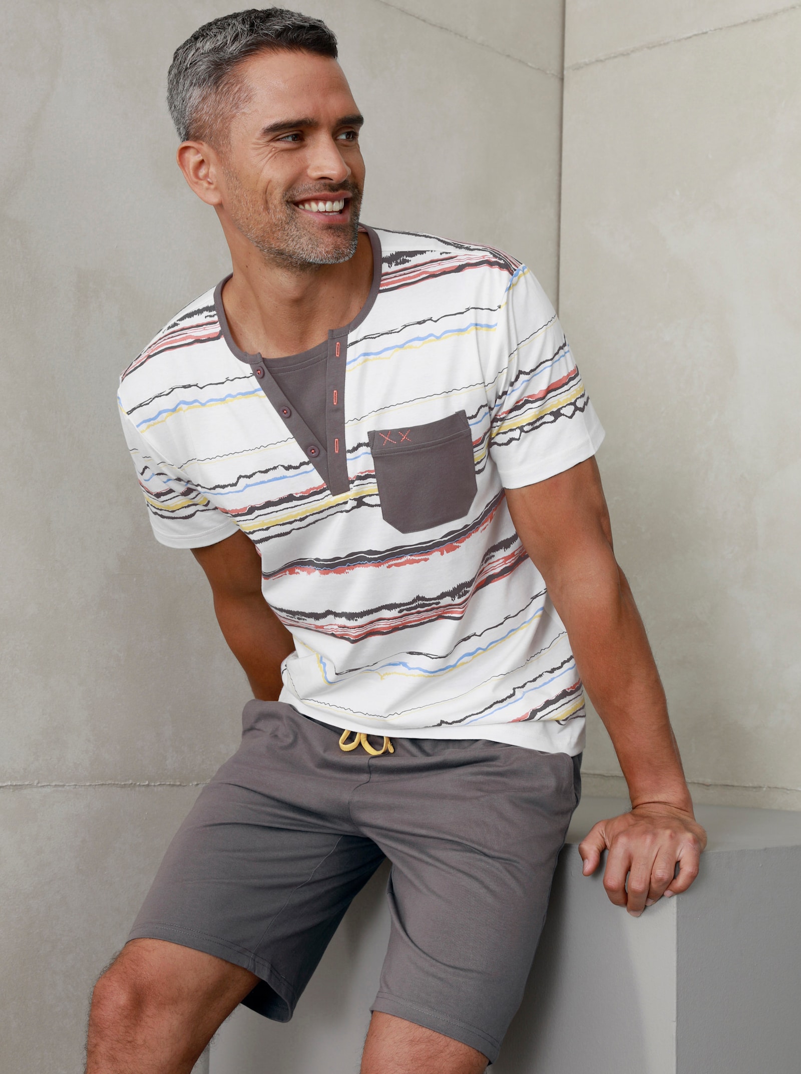 wäschepur men Shorty's - aquapetrol + antraciet