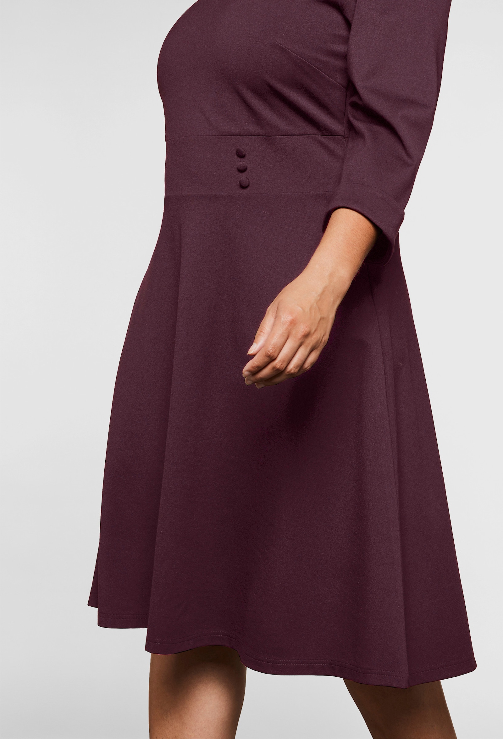sheego by Joe Browns Cocktailkleid mit Taillenband - burgund