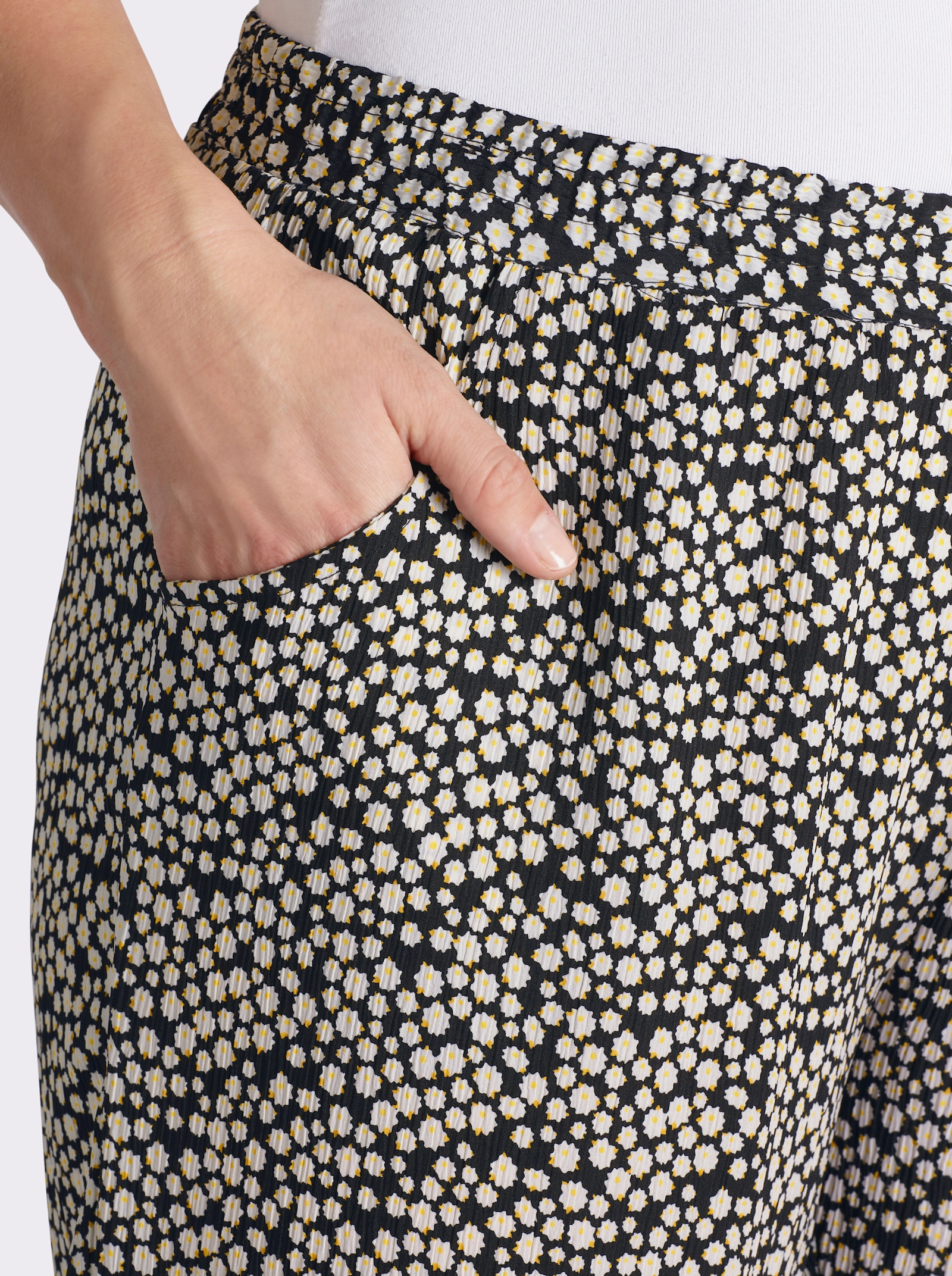 Schlupfhose im Doppelpack - schwarz + schwarz-weiß-bedruckt