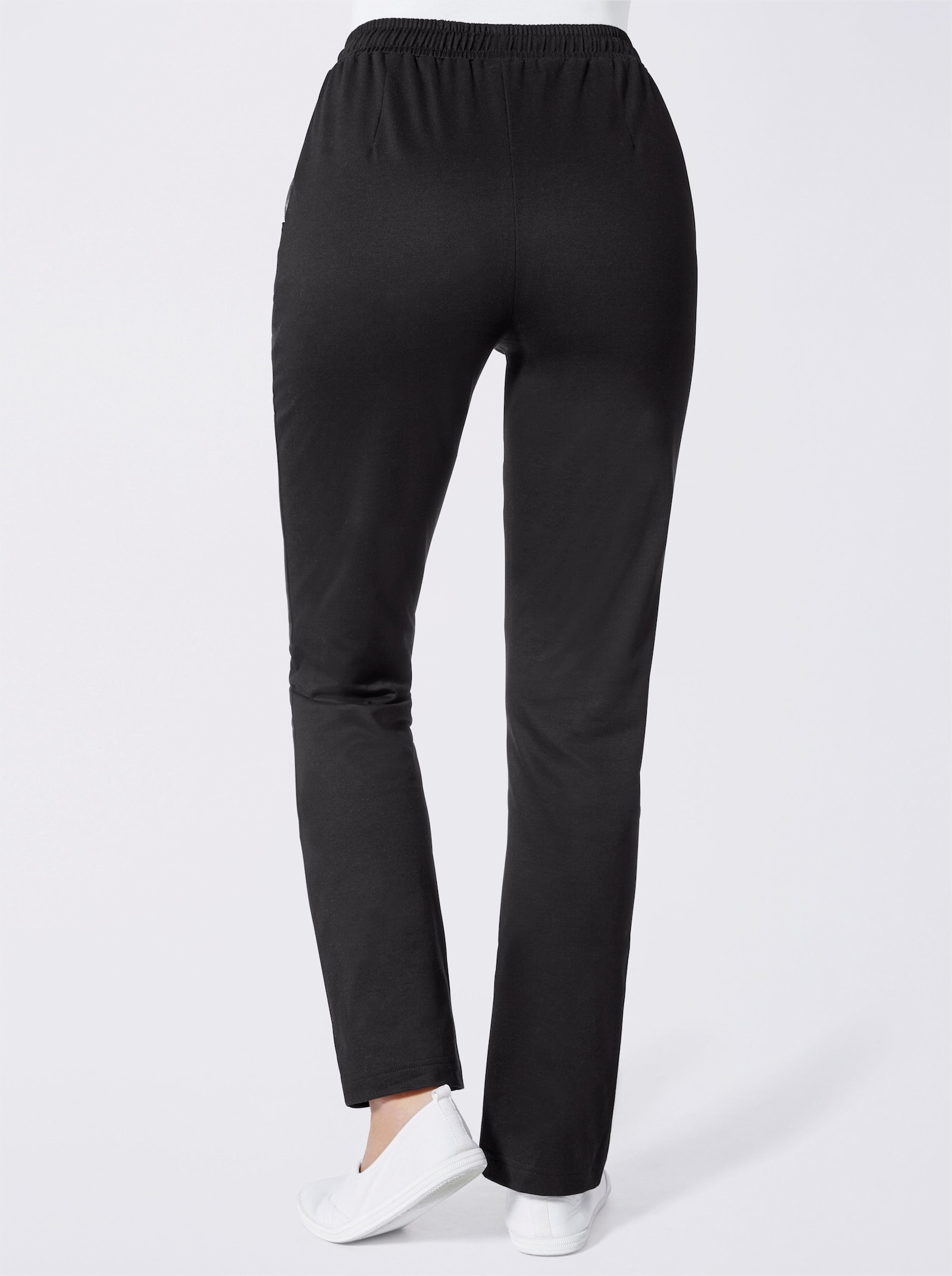 Jerseyhose mit Rundum-Dehnbund - schwarz