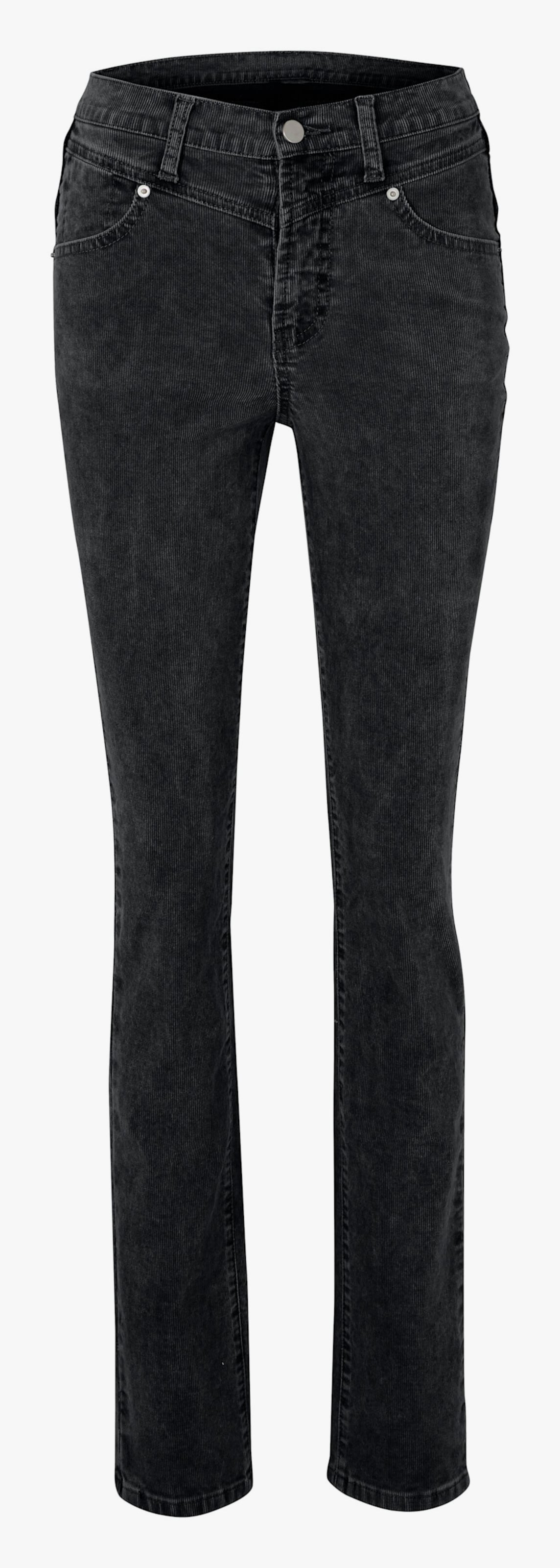 heine Ribcordbroek met stretch - zwart