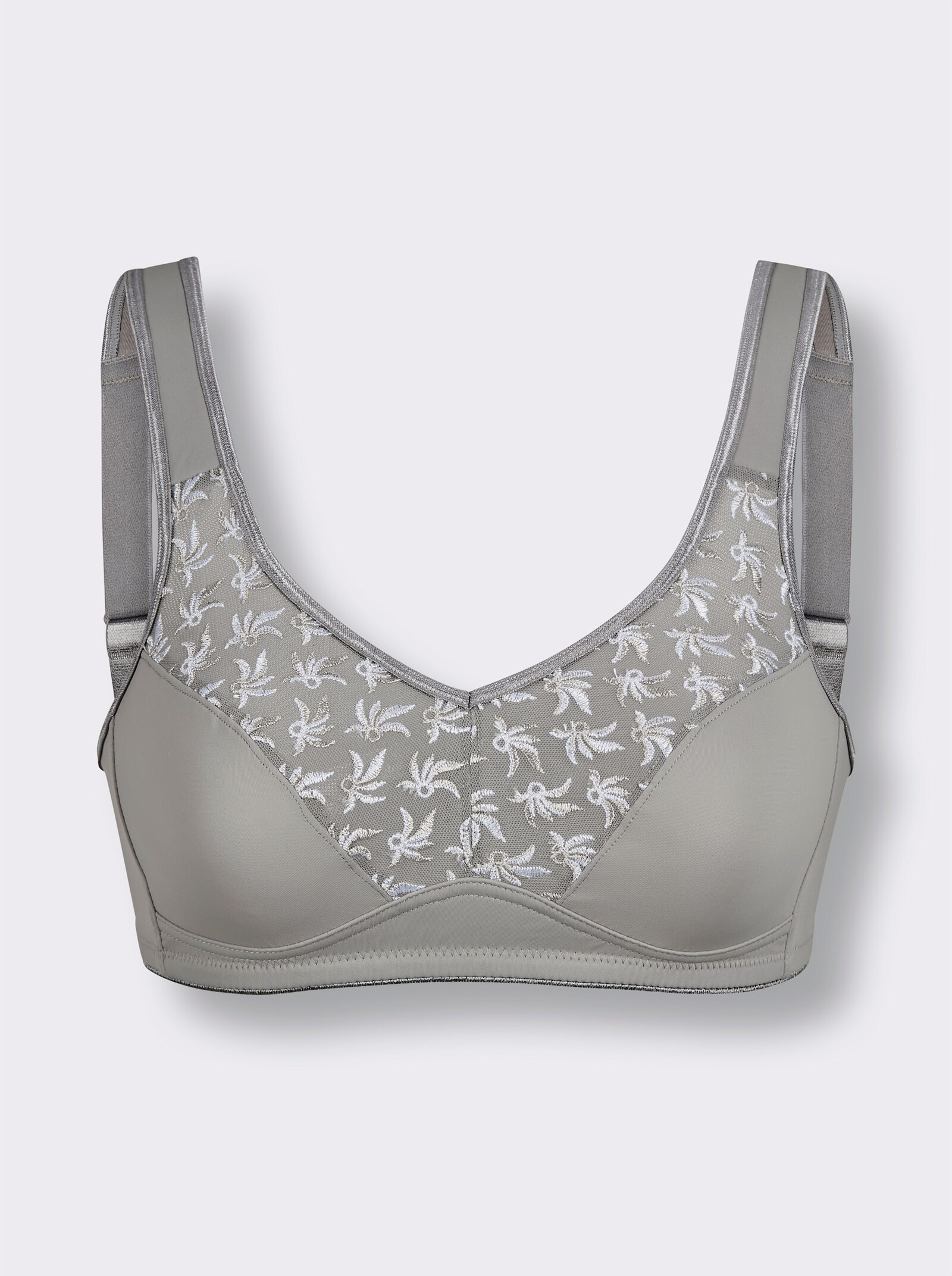 wäschepur Entlastungs-BH ohne Bügel - steingrau