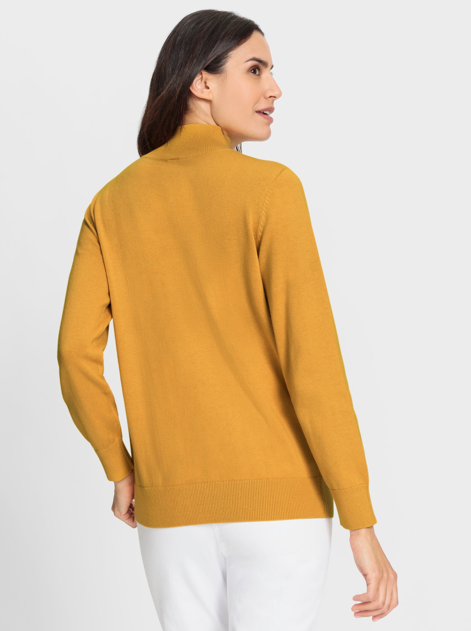 Stehkragenpullover - ocker