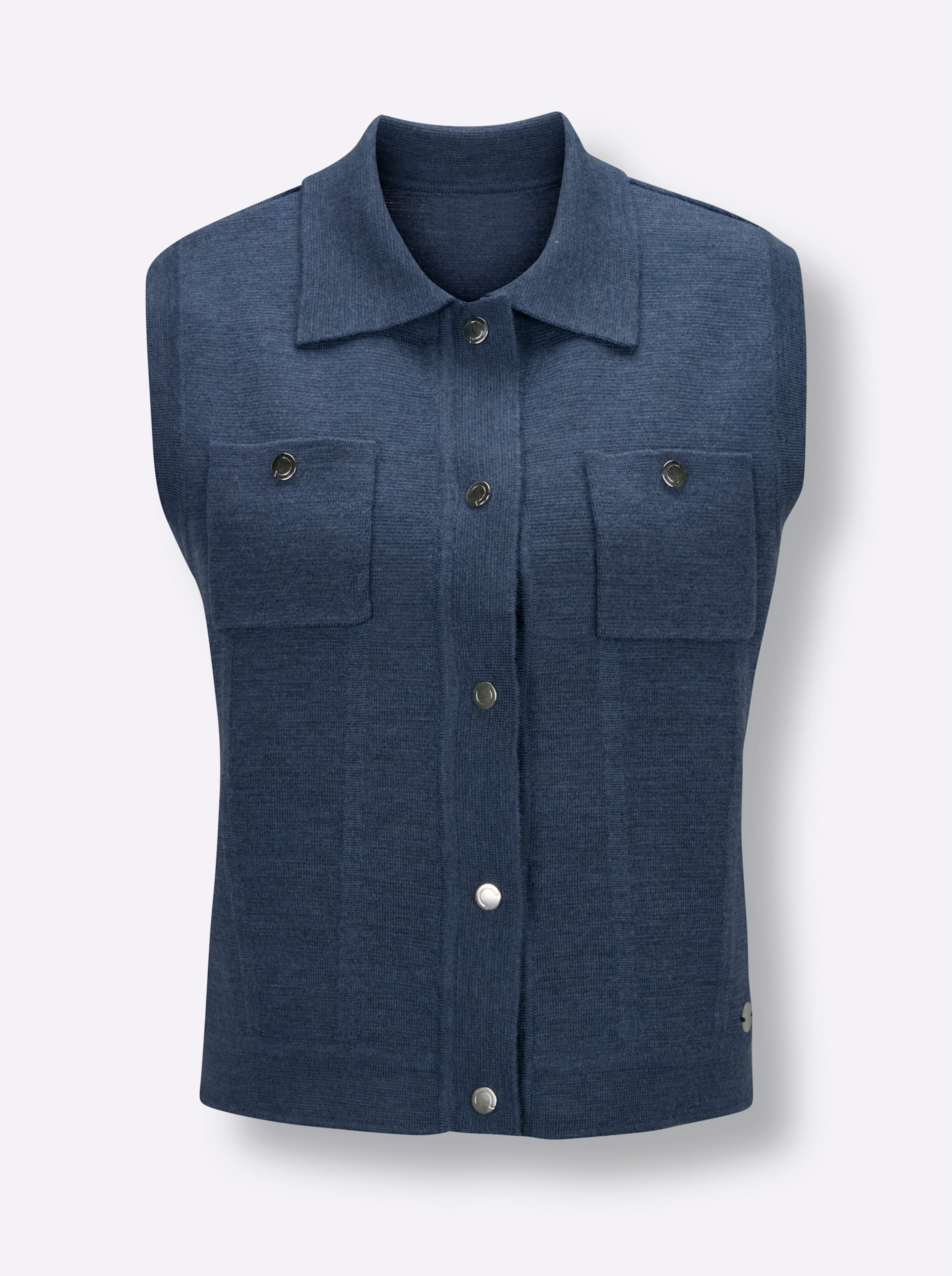 Creation L Premium Damen Rauchblau Meliert Strickweste erhältlich in Größe 36/38/42 von Baur - Bild 2