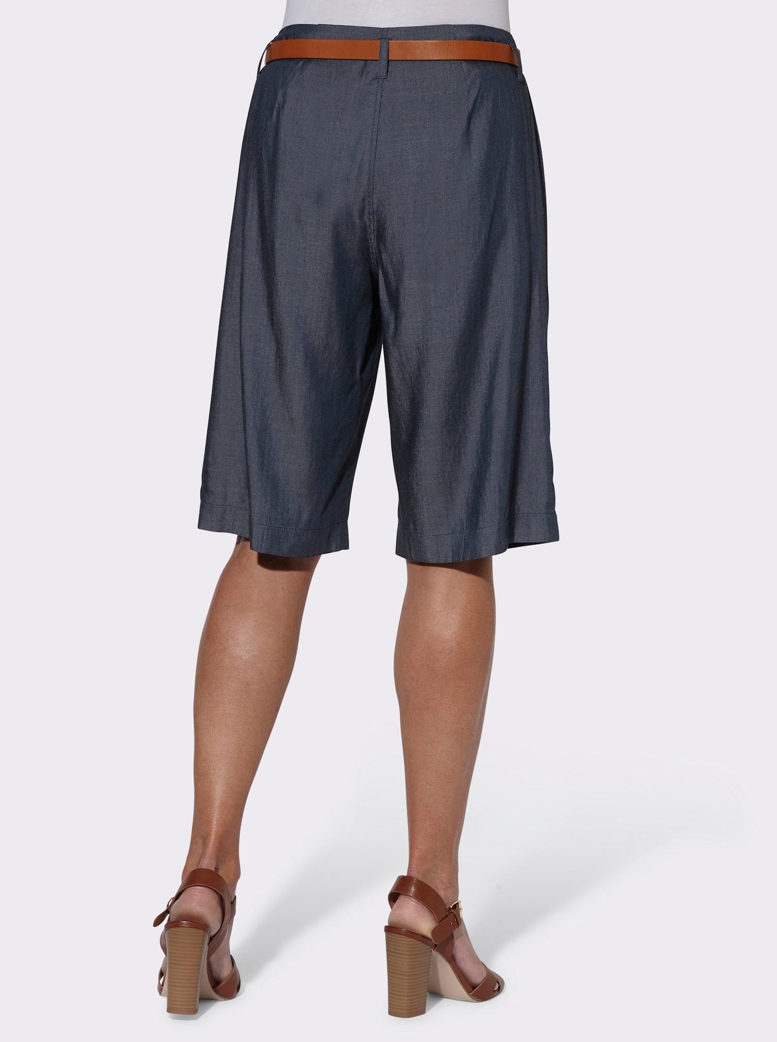 Bermudas mit Bundfalten - dark blue