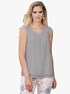 Blusentop - steingrau