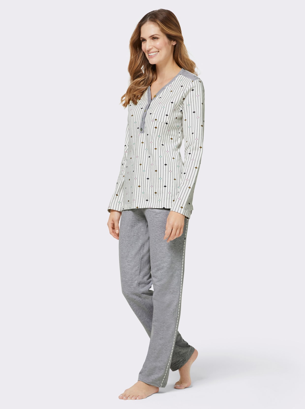 pastunette Pyjama - ecru geprint