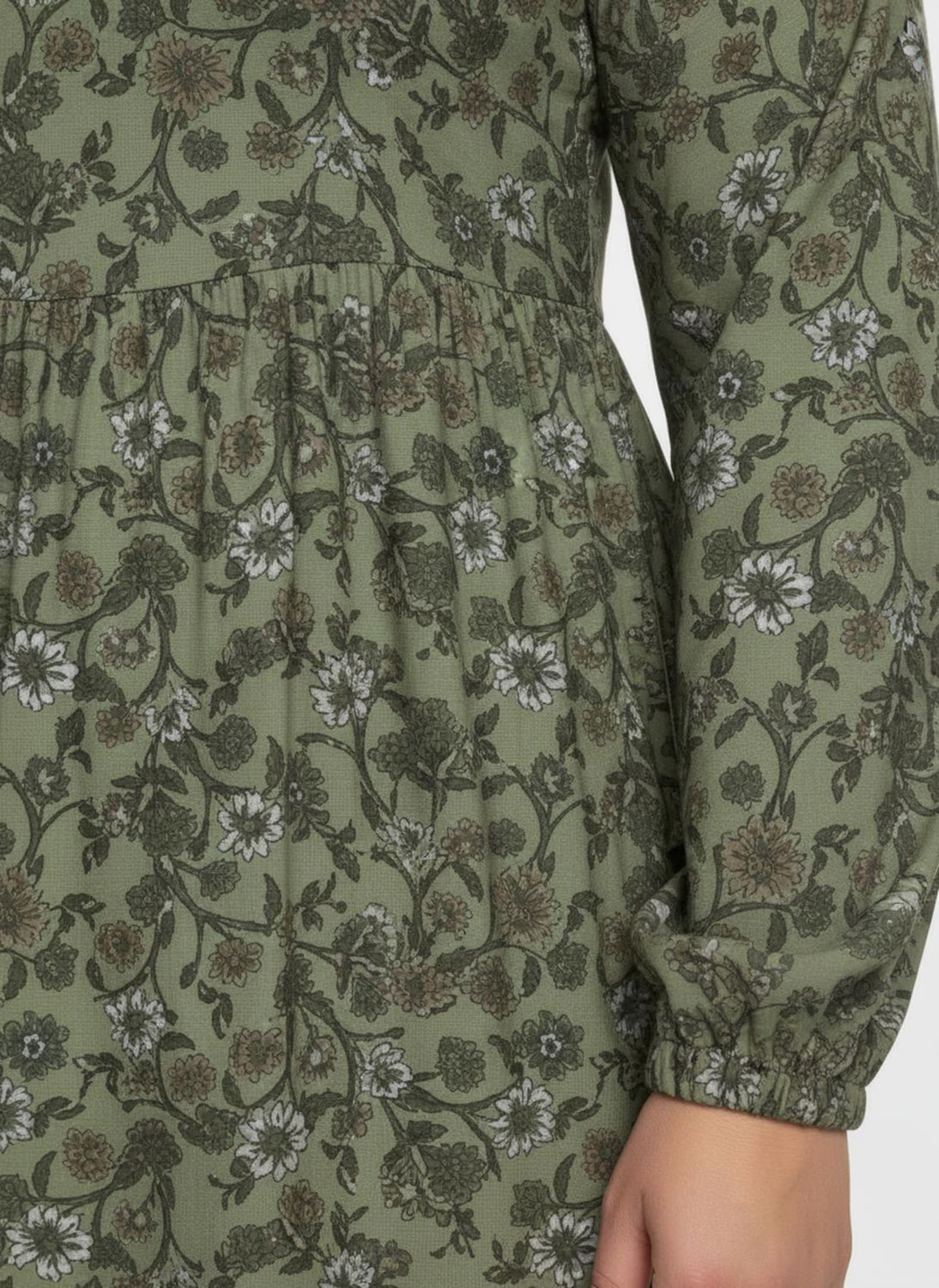 Blumenkleid in floral bedruckter Mesh-Qualität - schilf-bedruckt