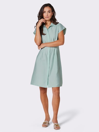 CREATION L PREMIUM Hemdblusenkleid aus Modal-Garnmischung - kalkmint
