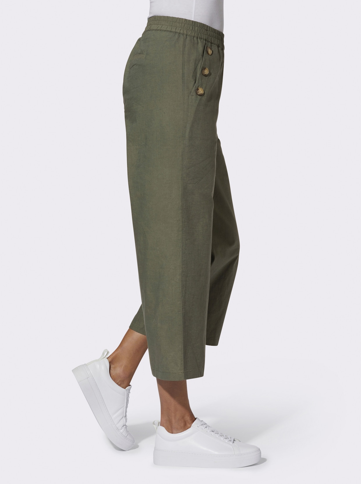 Kalhoty culotte - khaki