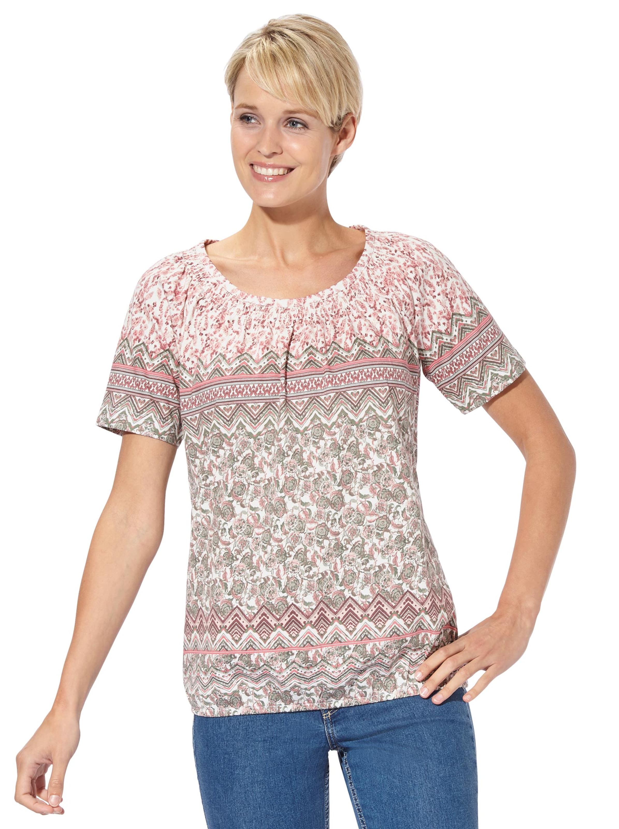 Shirt - rosé-schilf-bedruckt