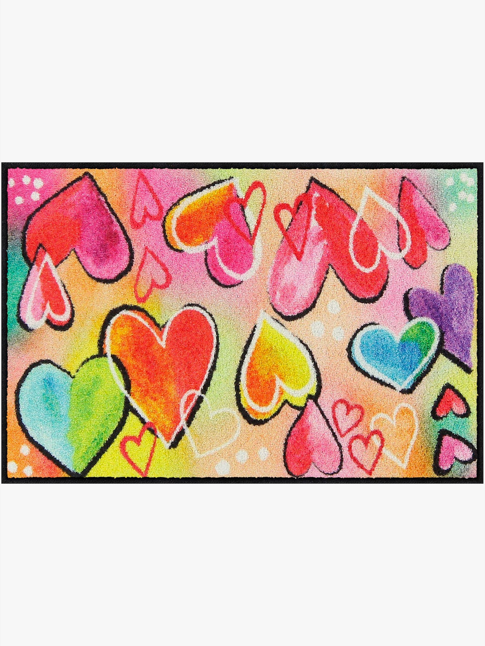 Salonloewe Fußmatte - rot-bunt