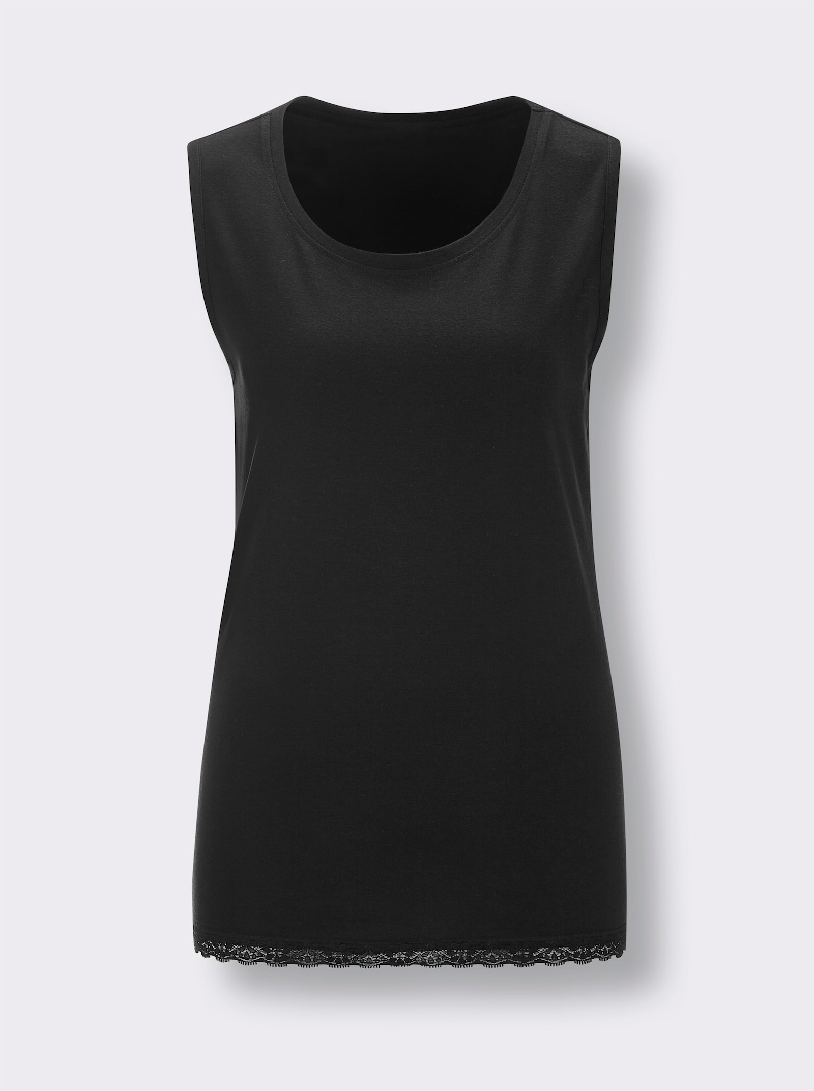 wäschepur Pyjama-Shirt - zwart