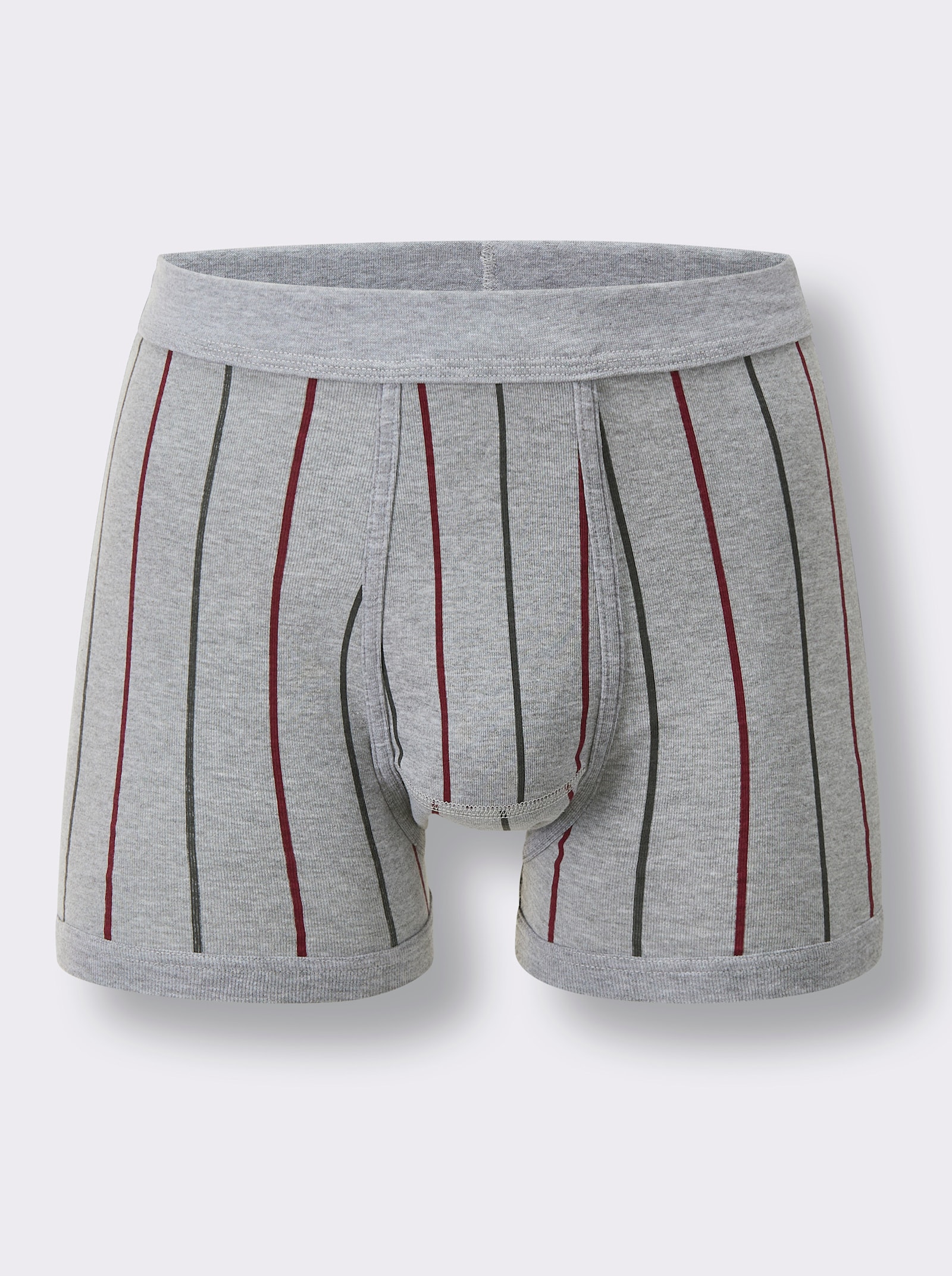 wäschepur men Hose kurz - grau-gestreift