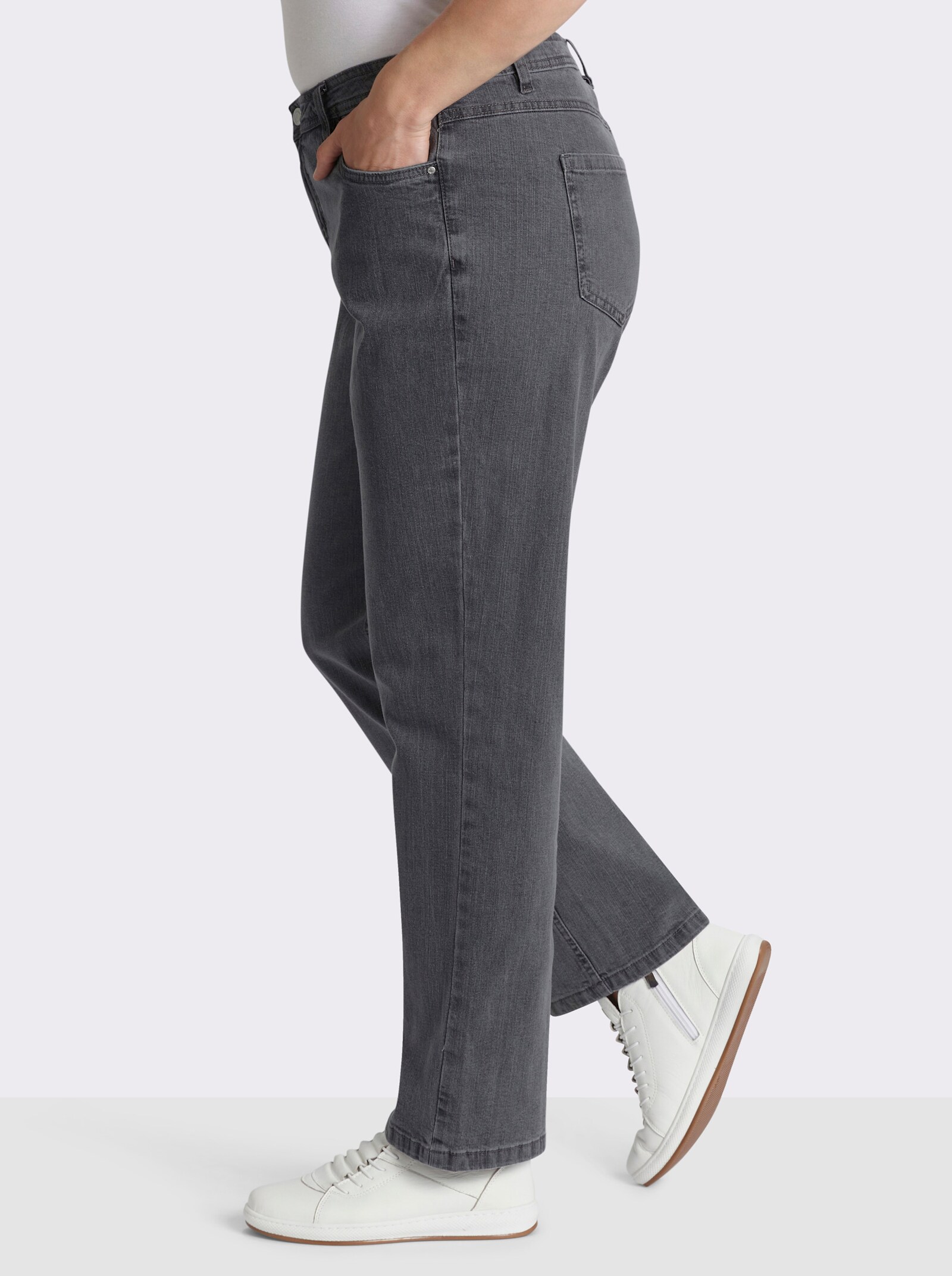 5-Pocket-Jeans mit lässig weiten Beinen - grey-denim