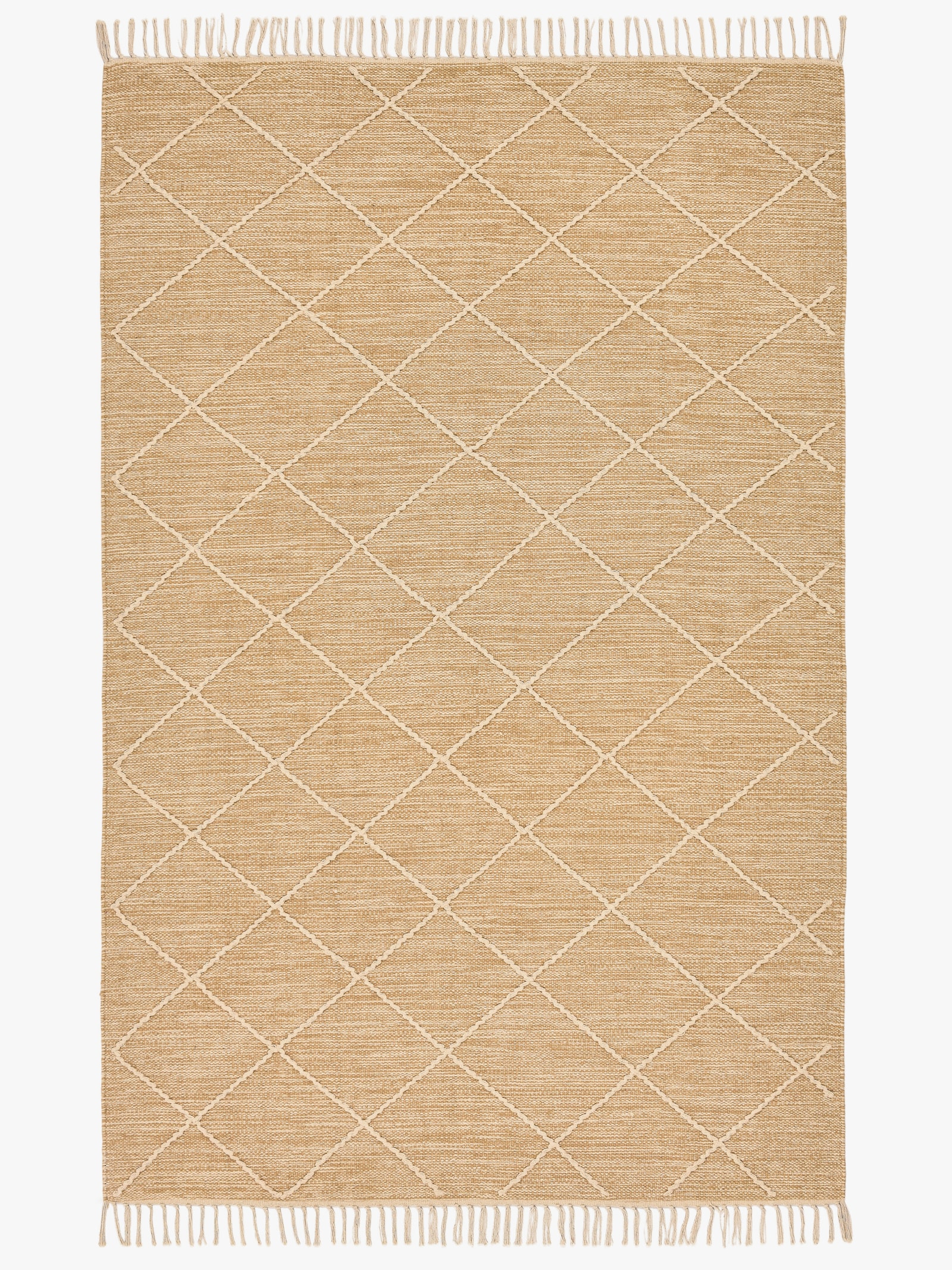 Theko Handwebteppich - beige-meliert