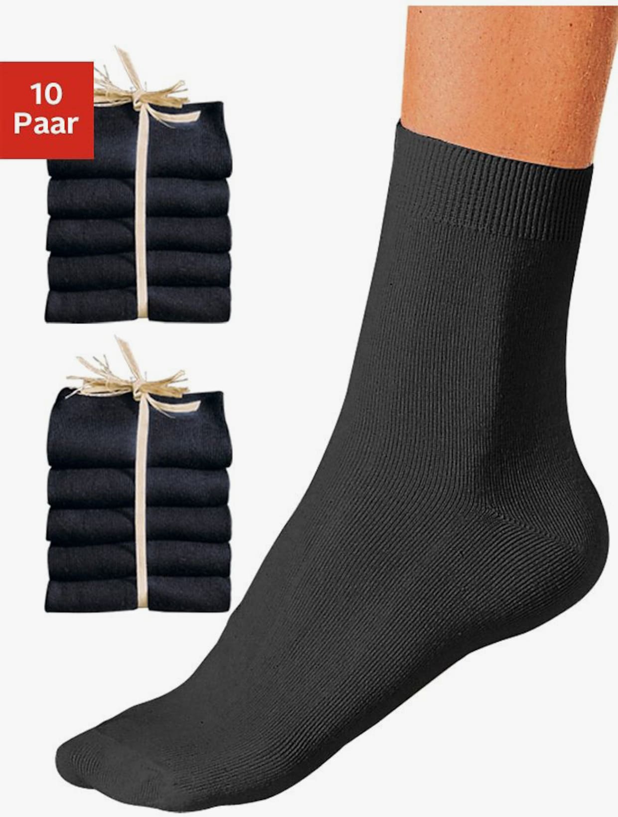 Go in Basicsocken - 10x schwarz