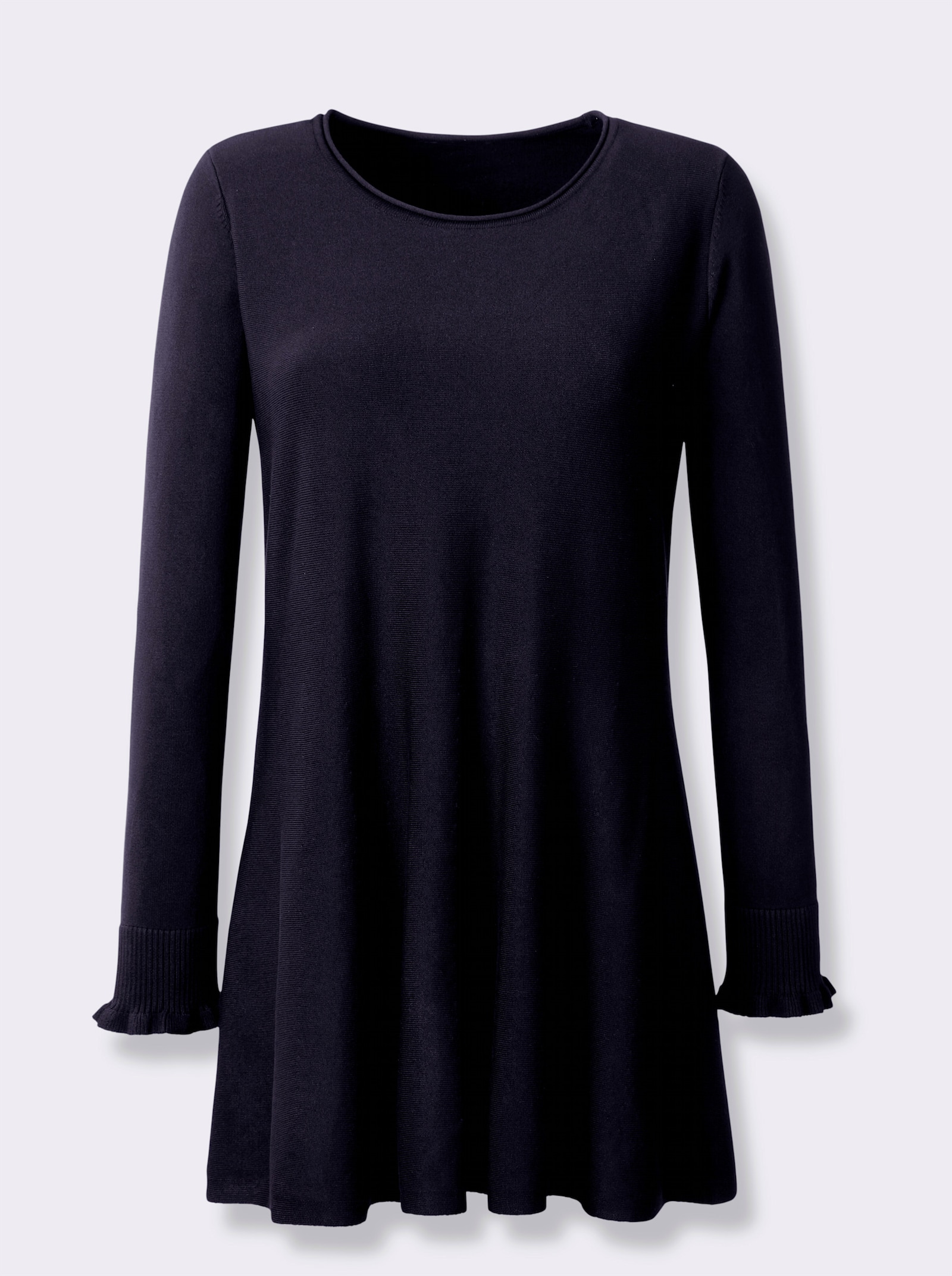 heine Longpullover in leicht ausgestellter Form - marine