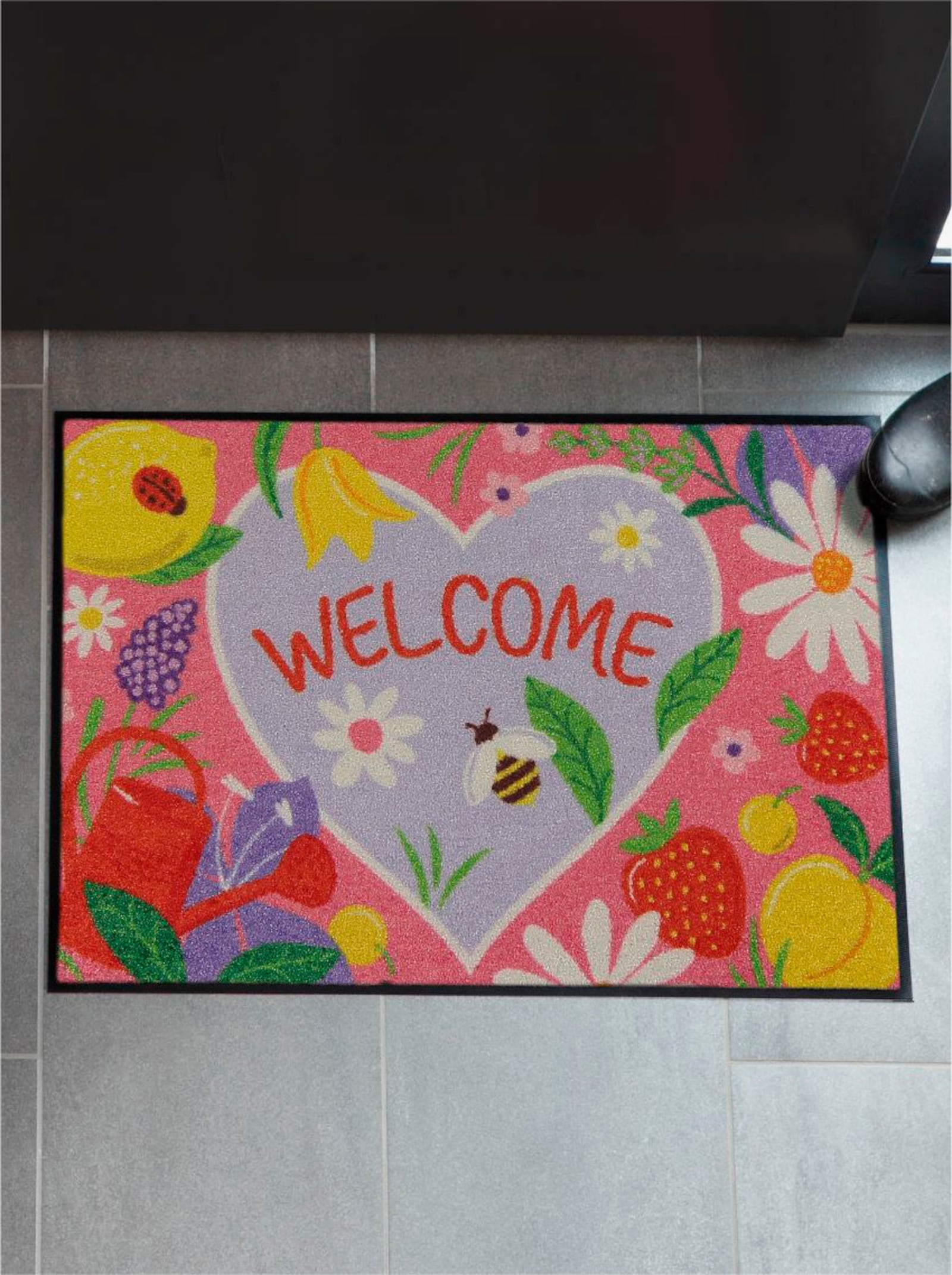 Salonloewe Fußmatte - rosa-bunt