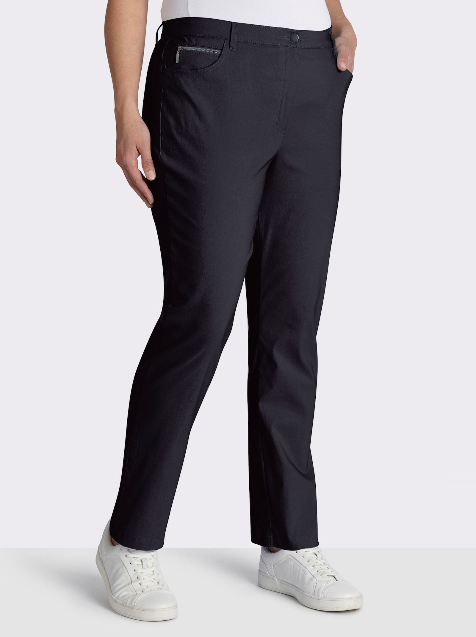 Stehmann Comfort line Stretch-Hose mit Zier-Taschen vorne - marine