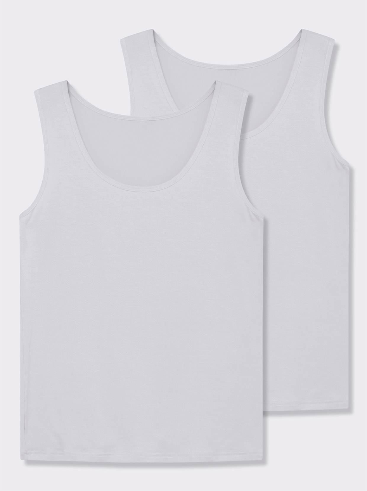 wäschepur Achseltop mit breiten Trägern - weiß