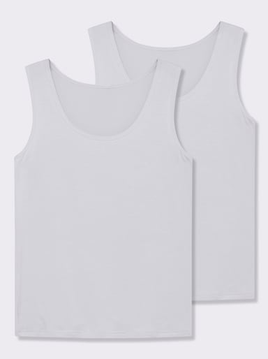 wäschepur Achseltop mit breiten Trägern - weiß