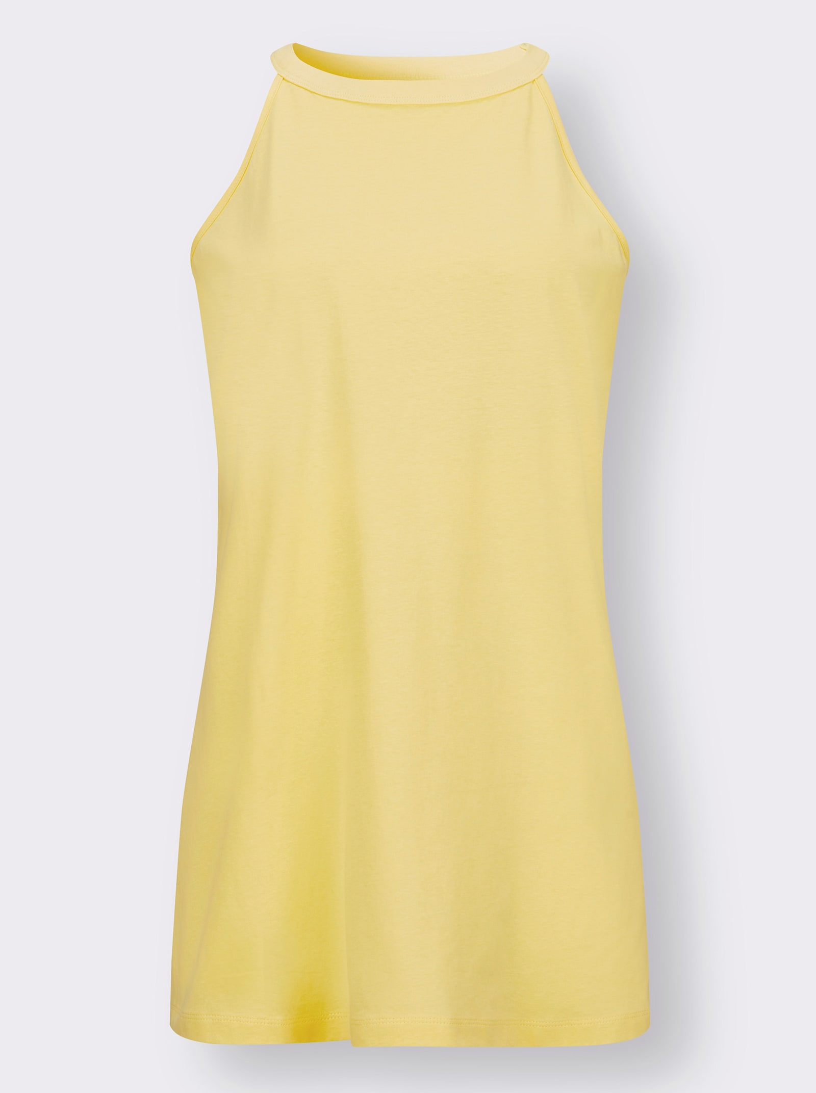 Lange top in flatteuze A-lijn - citroen