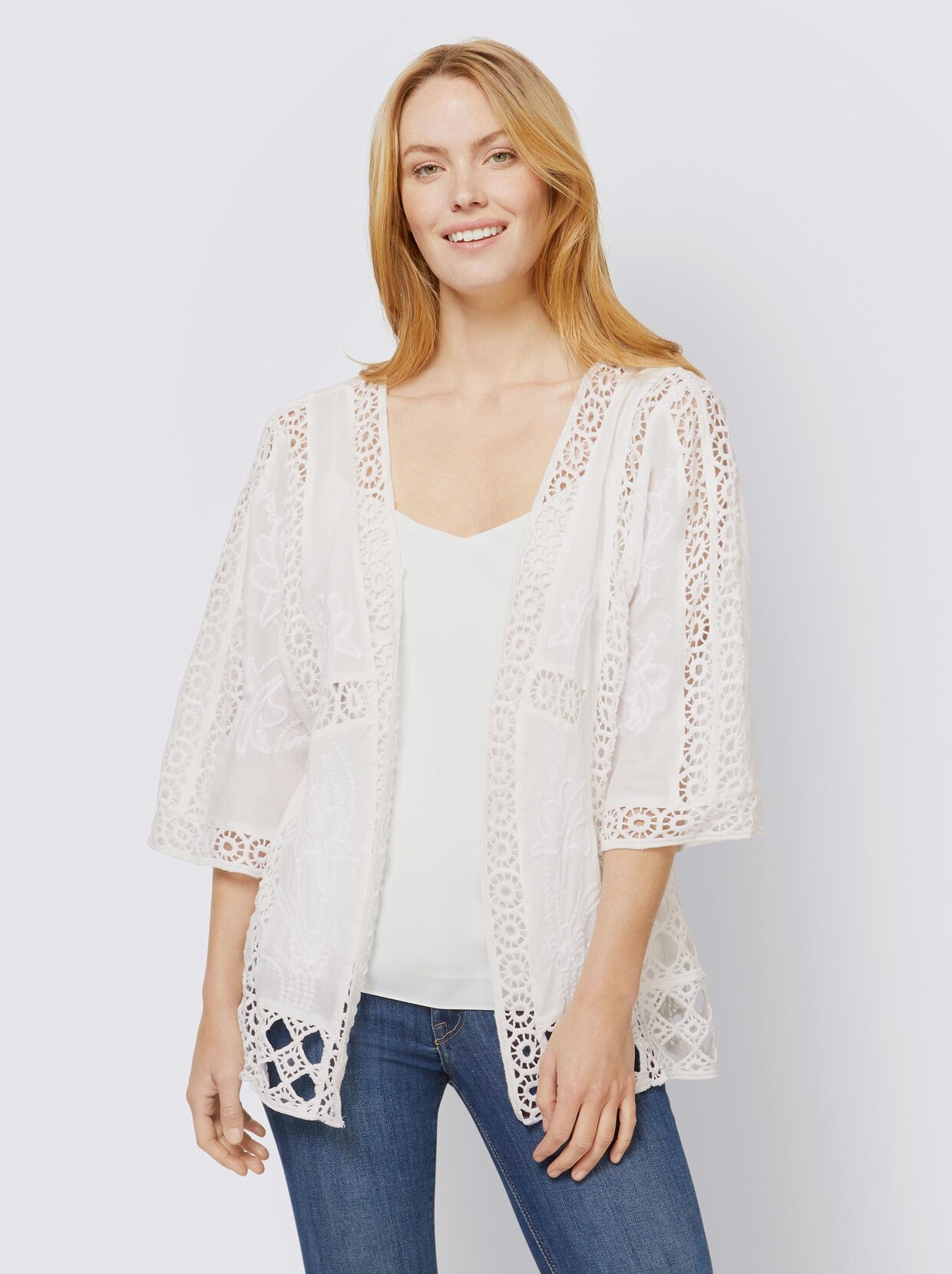 Linea Tesini Lange blouse - ecru