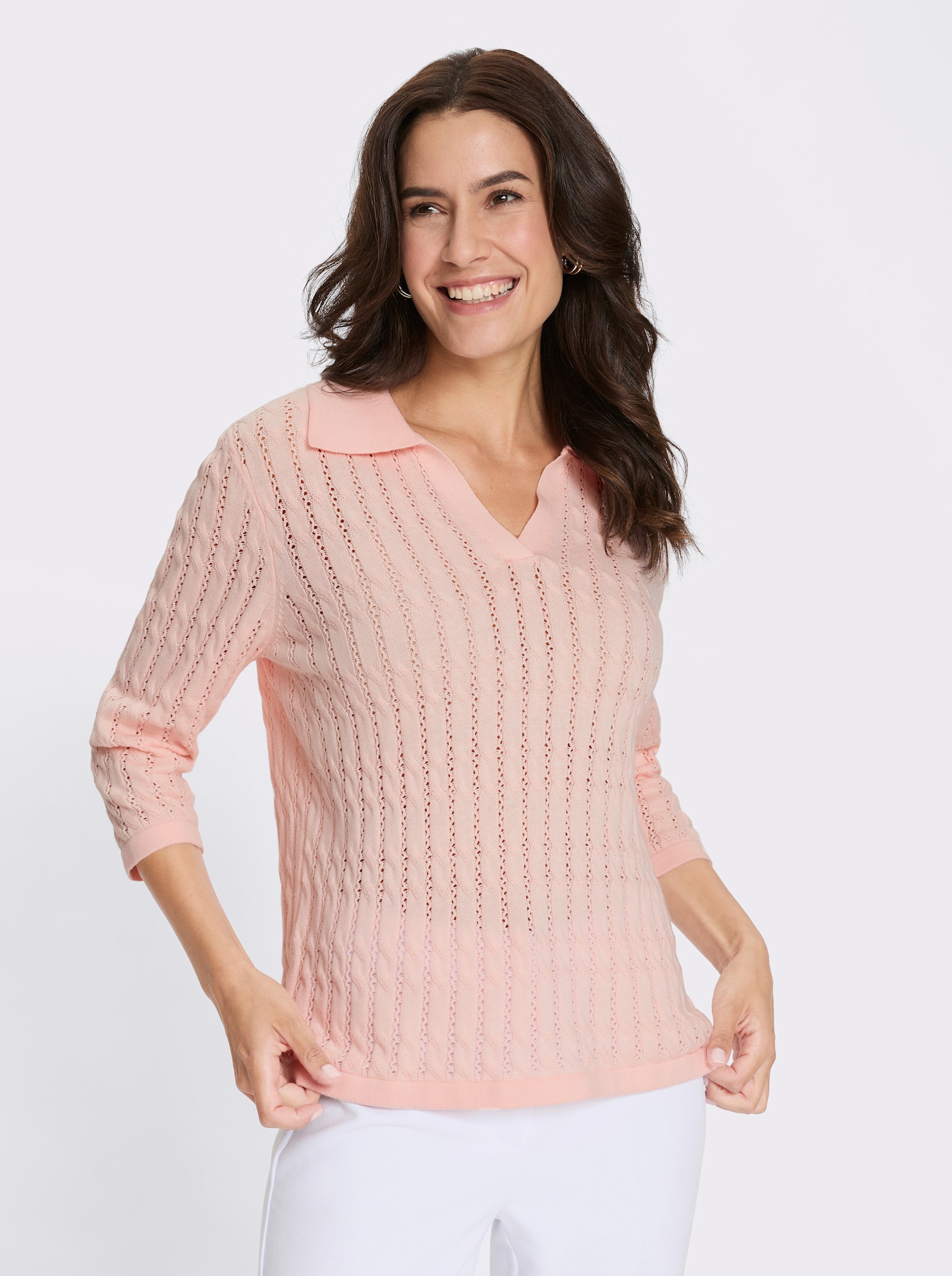 Polopullover - hellrosé