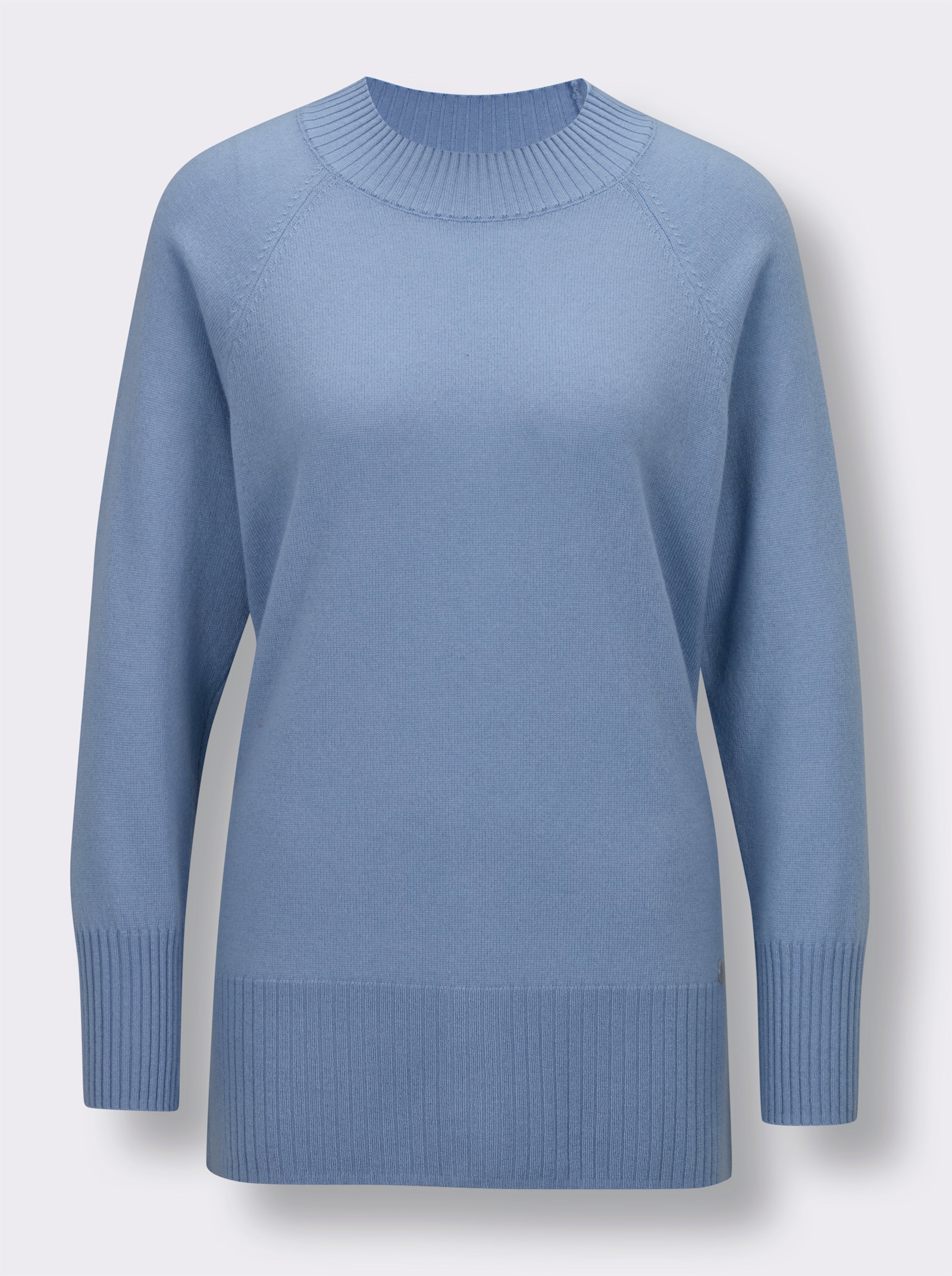 CREATION L PREMIUM Stehkragenpullover - bleu