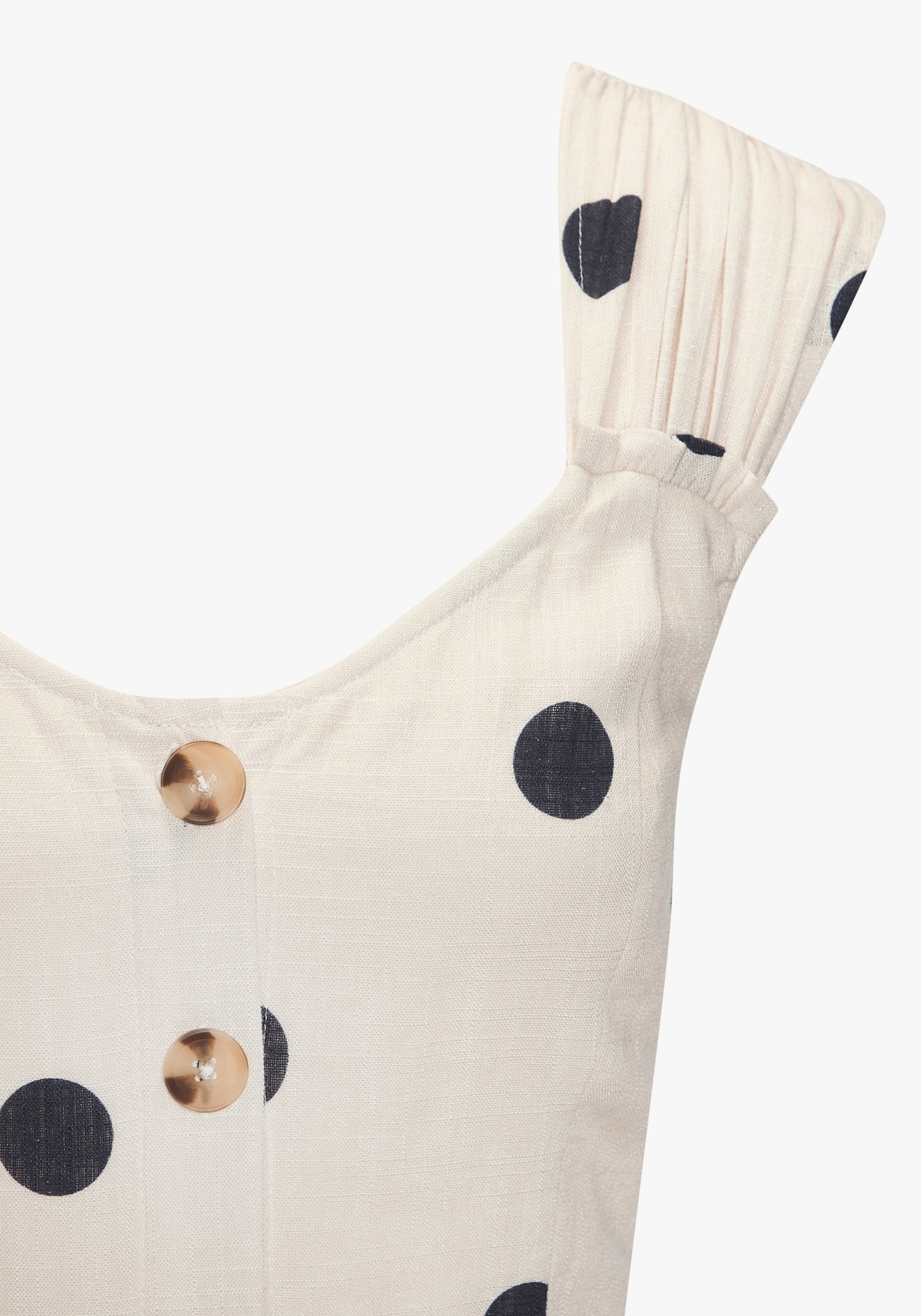 LASCANA Maxikleid - beige-schwarz gepunktet