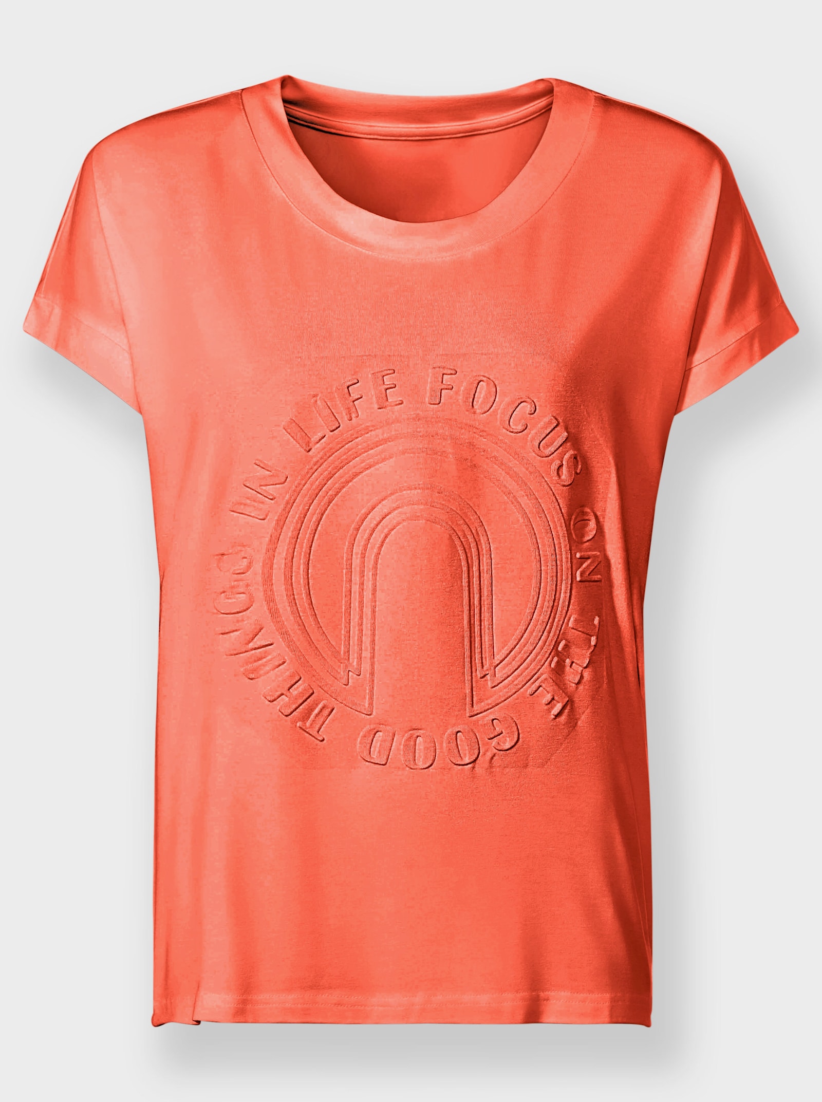 heine Kurzarmshirt mit Elasthan-Anteil - orange