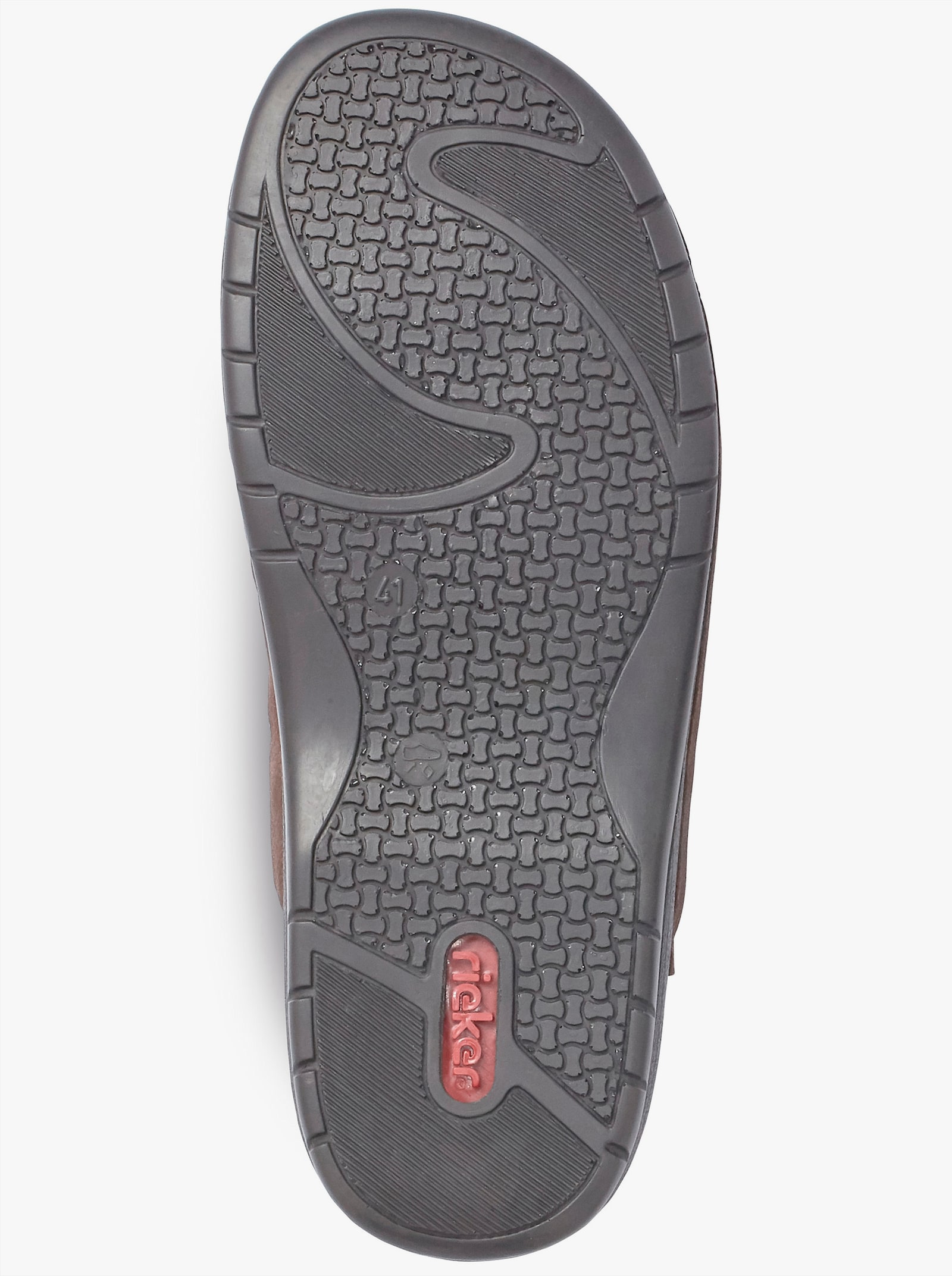 Rieker Pantolette mit Klettverschlüssen, Leder - braun