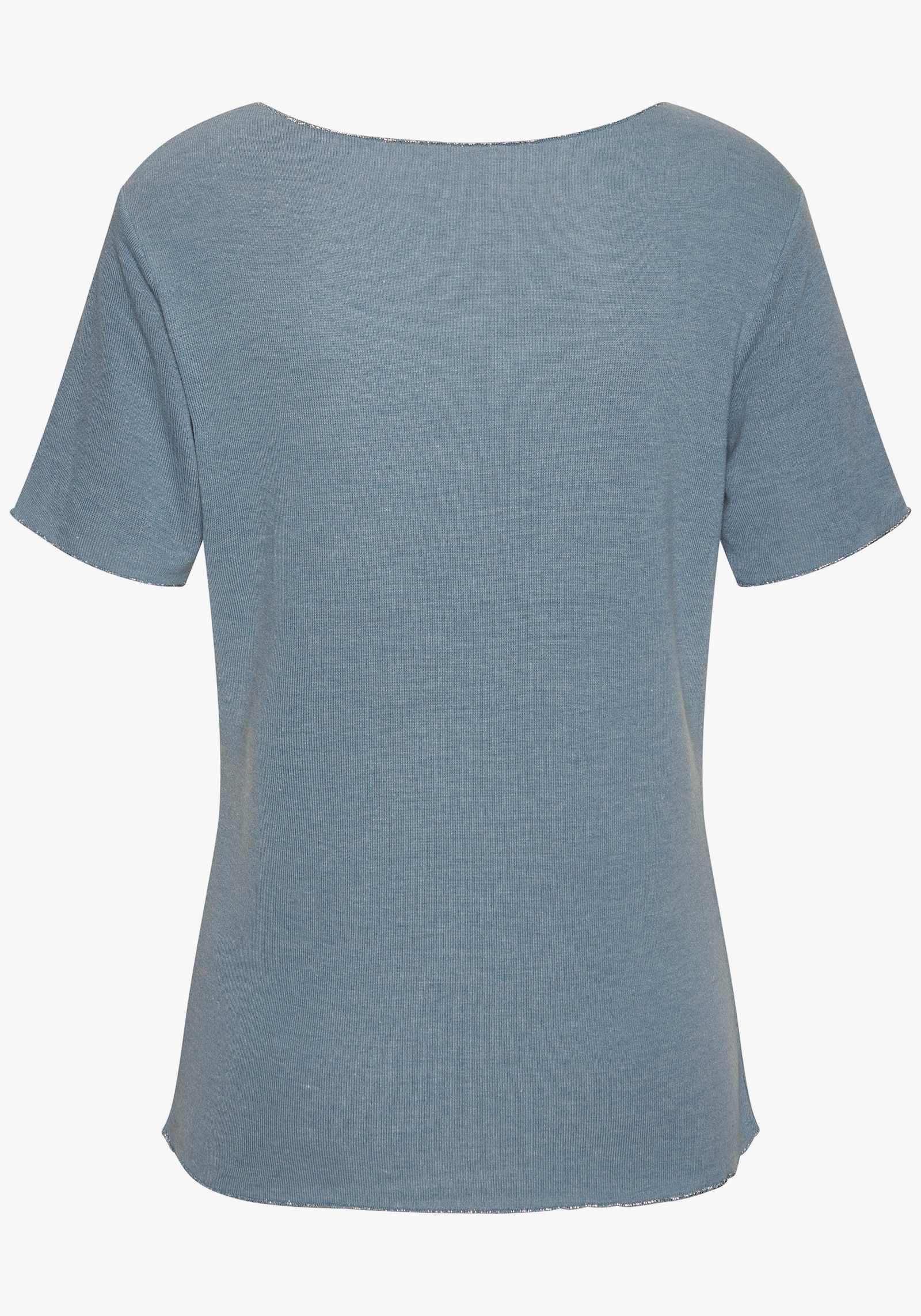 LASCANA Shirt met ronde hals - lichtblauw