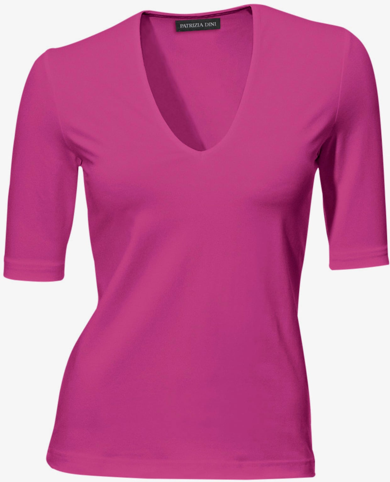 heine T-shirt en V - fuchsia