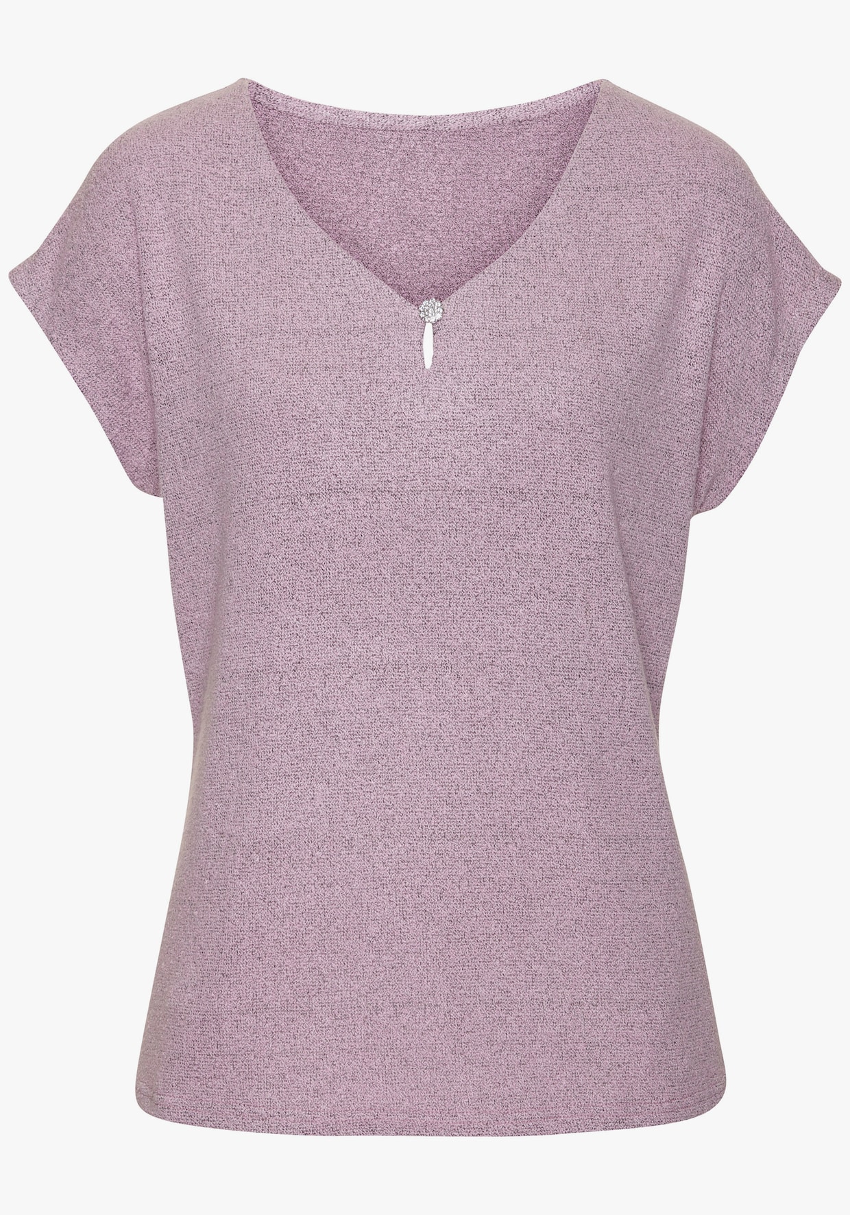 LASCANA Kurzarmshirt - flieder
