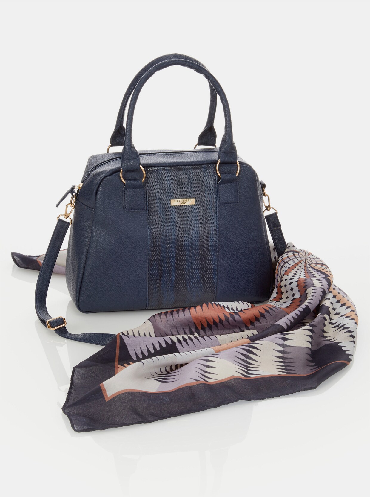 Handtasche + Tuch - marine