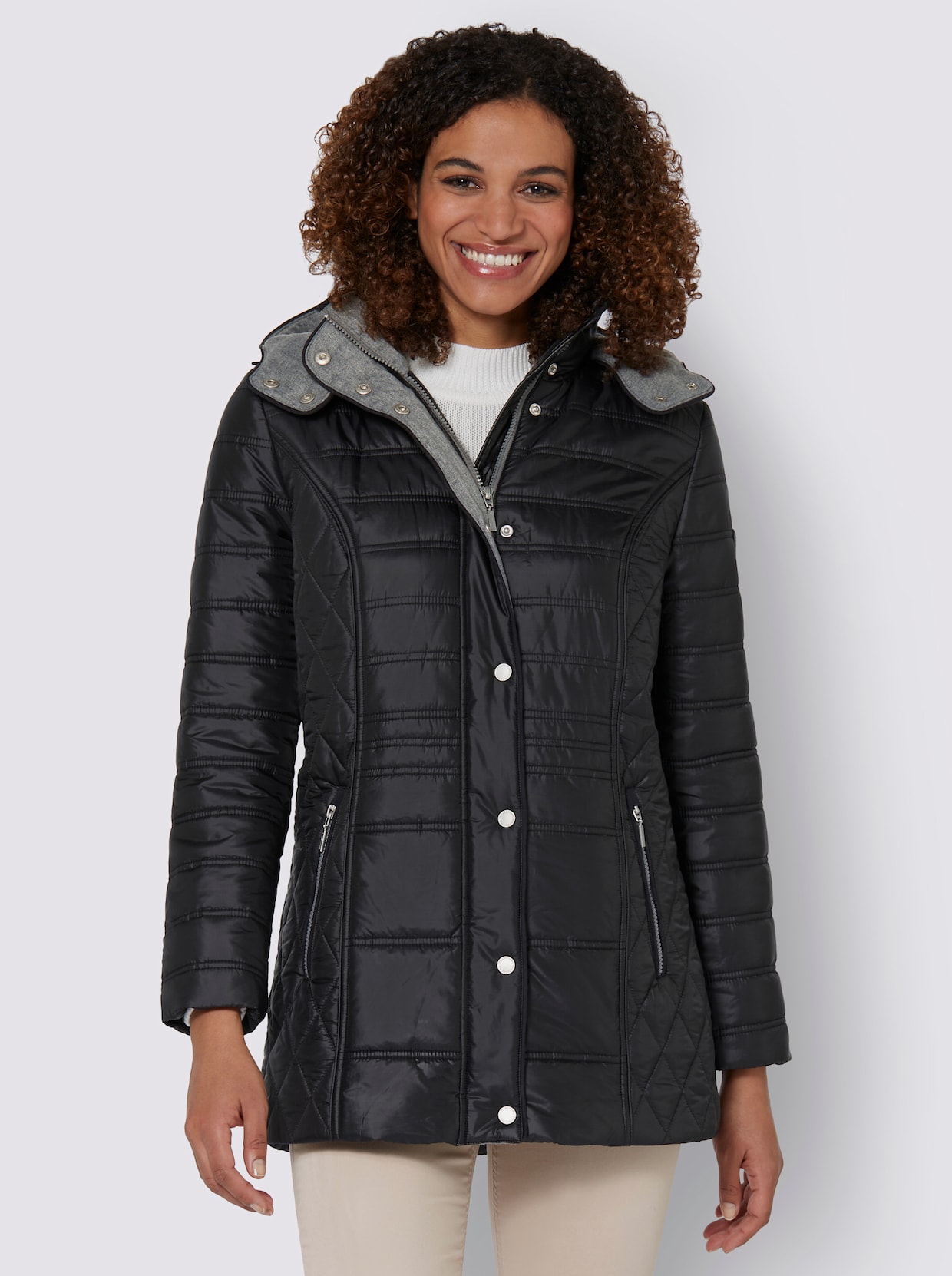 Steppjacke - schwarz