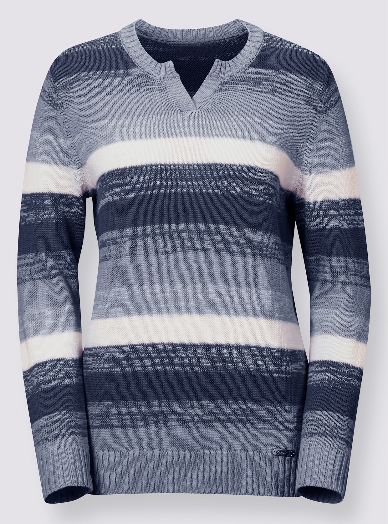 Gestreepte pullover - Bleu/jeansblauw gestreept