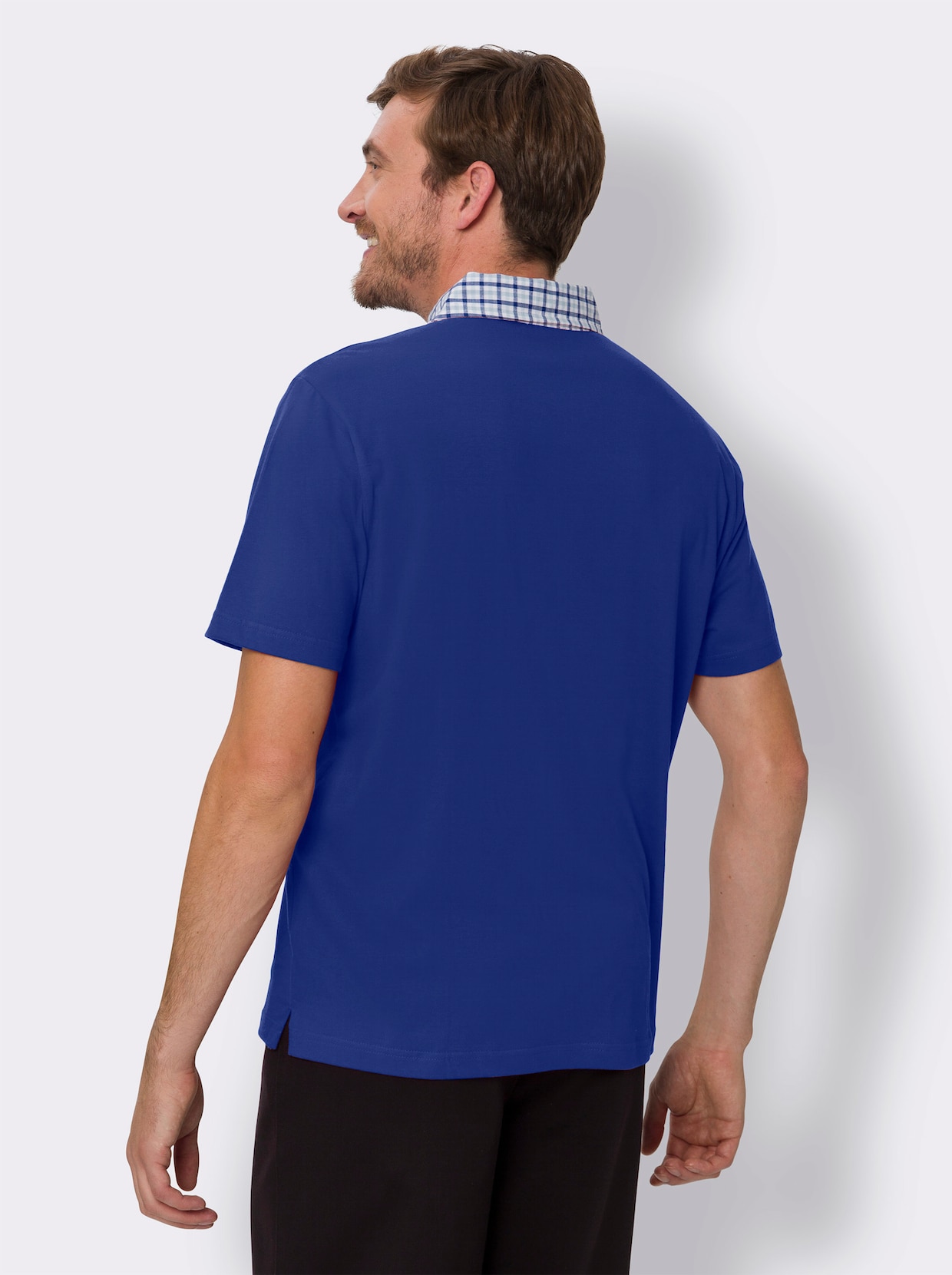 Kurzarm-Poloshirt - royalblau