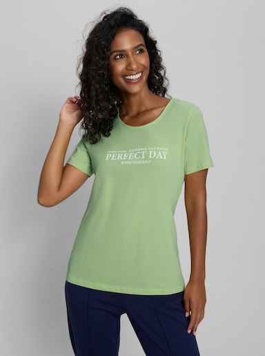 heine Shirt mit Schriftzug - reseda